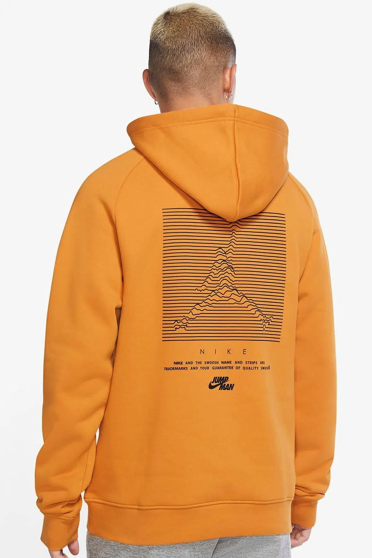 Nike Jordan Jumpman Fleece Pullover Hoodie Erkek Kapüşonlu Sweatshirt Hardal Sarısı