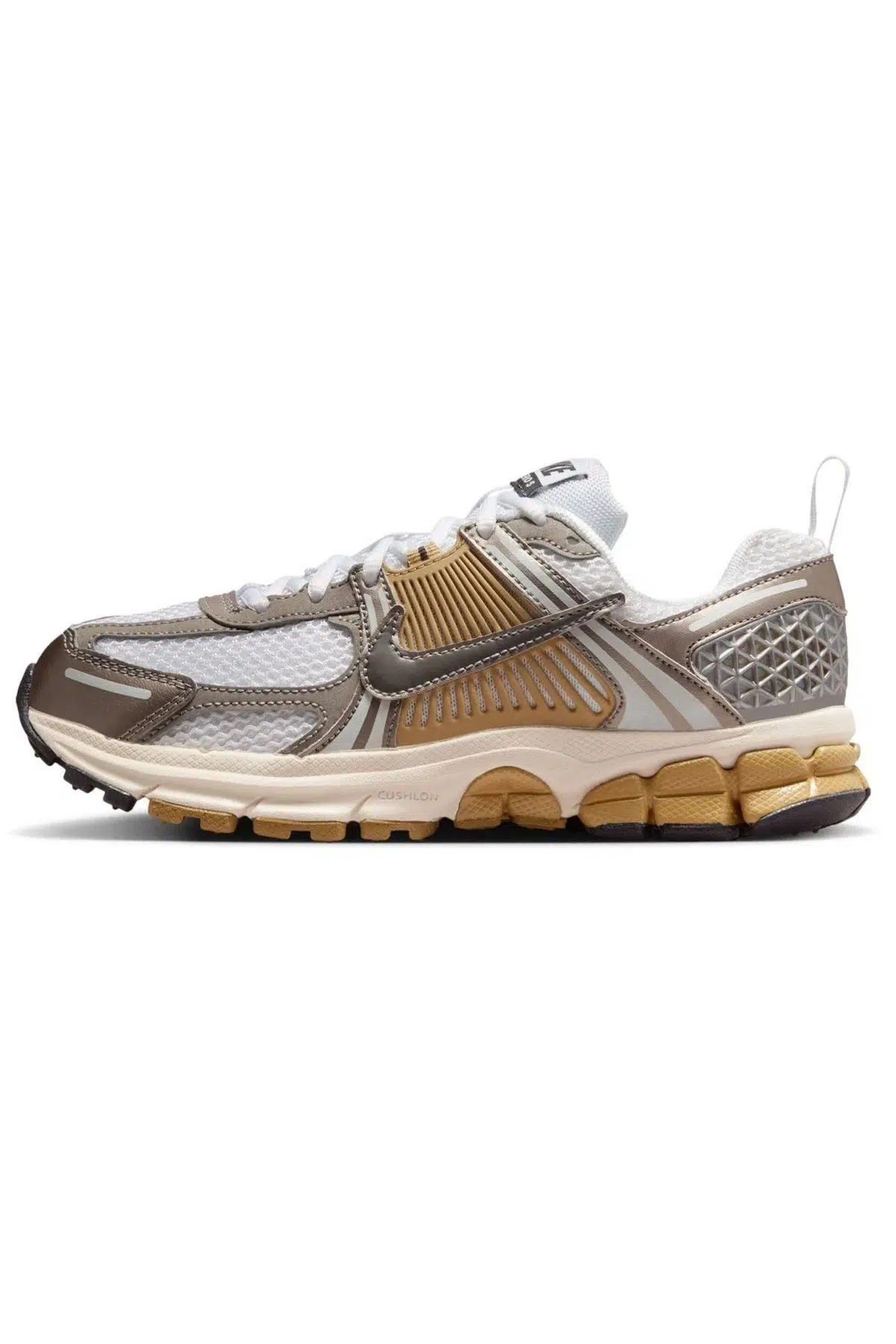 Nike Bowerman Zoom Vomero 5 Unisex Sneaker Hakiki Deri Reflektörlü Günlük Spor Ayakkabı Gri-Krem