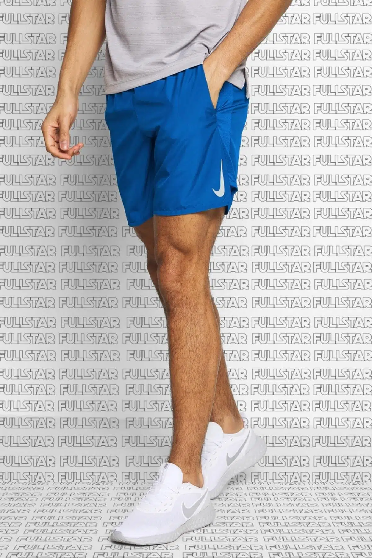 Nike Challenger Running Short Slip Astarlı Reflektörlü Erkek Koşu Şortu Mavi