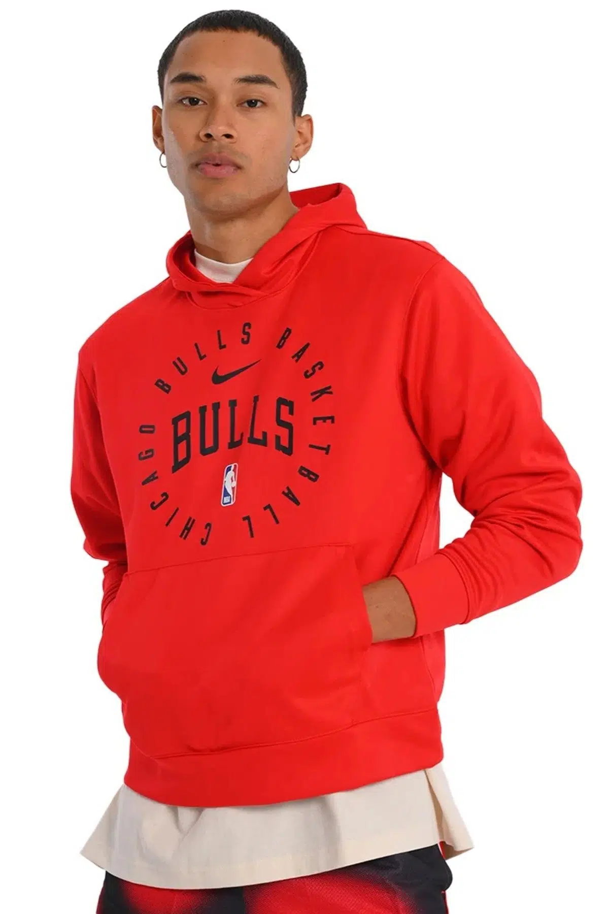 Nike Chicago Bulls NBA Mens Sweatshirt Kapüşonlu Erkek Sweatshirt Kırmızı