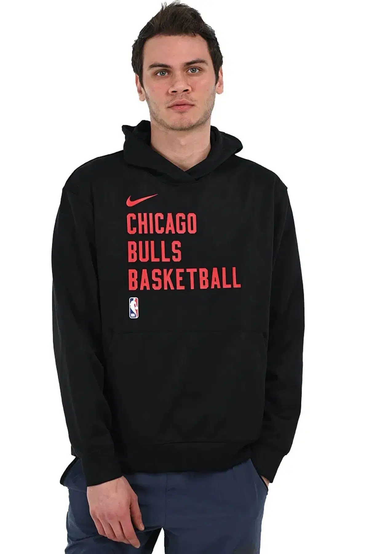 Nike Chicago Bulls NBA T-Shirt Erkek Pamuklu Logolu Tişört Siyah