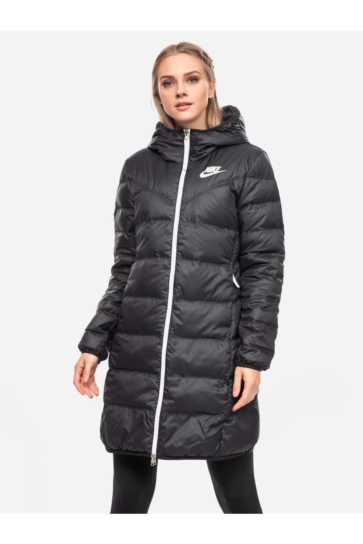 Nike Çift Taraflı Kaz Tüyü Siyah Parka 