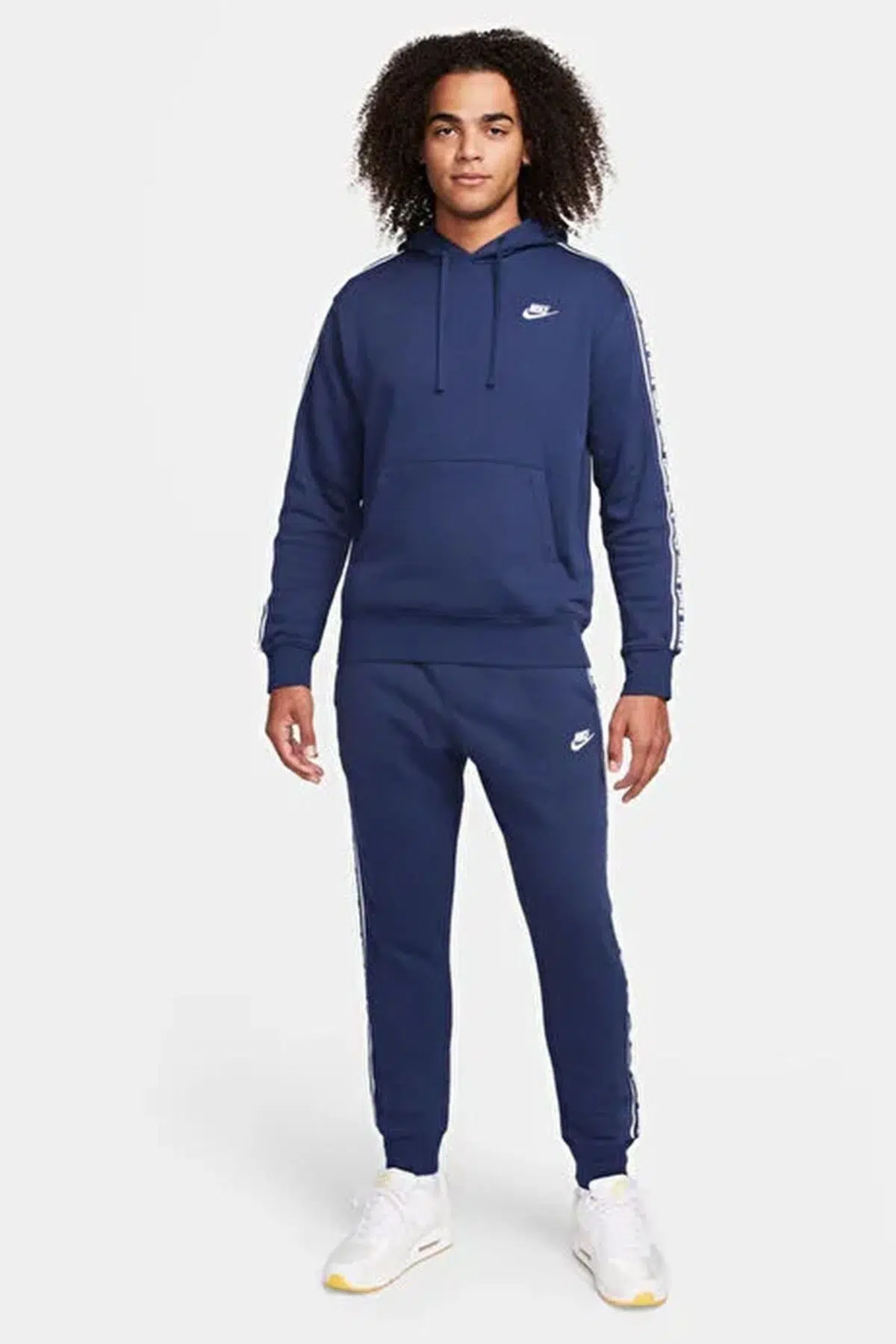 Nike Club Fleece Hoodie Track Suit Kapişonlu Pamuklu Erkek Eşofman Takımı Lacivert