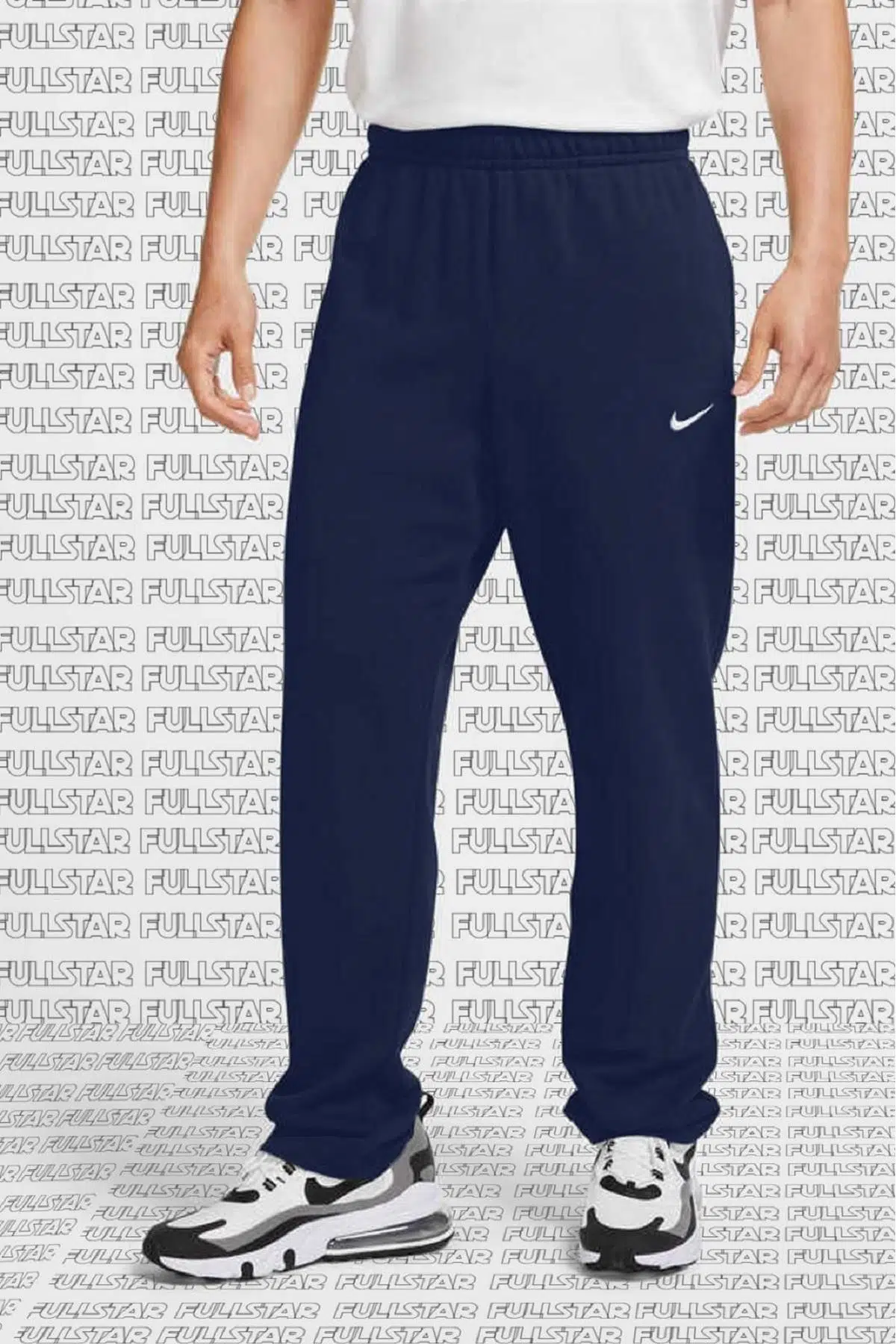 Nike Club Fleece Straight Loose Fit Bol Kesim Şardonlu Pamuklu Eşofman Altı Lacivert 
