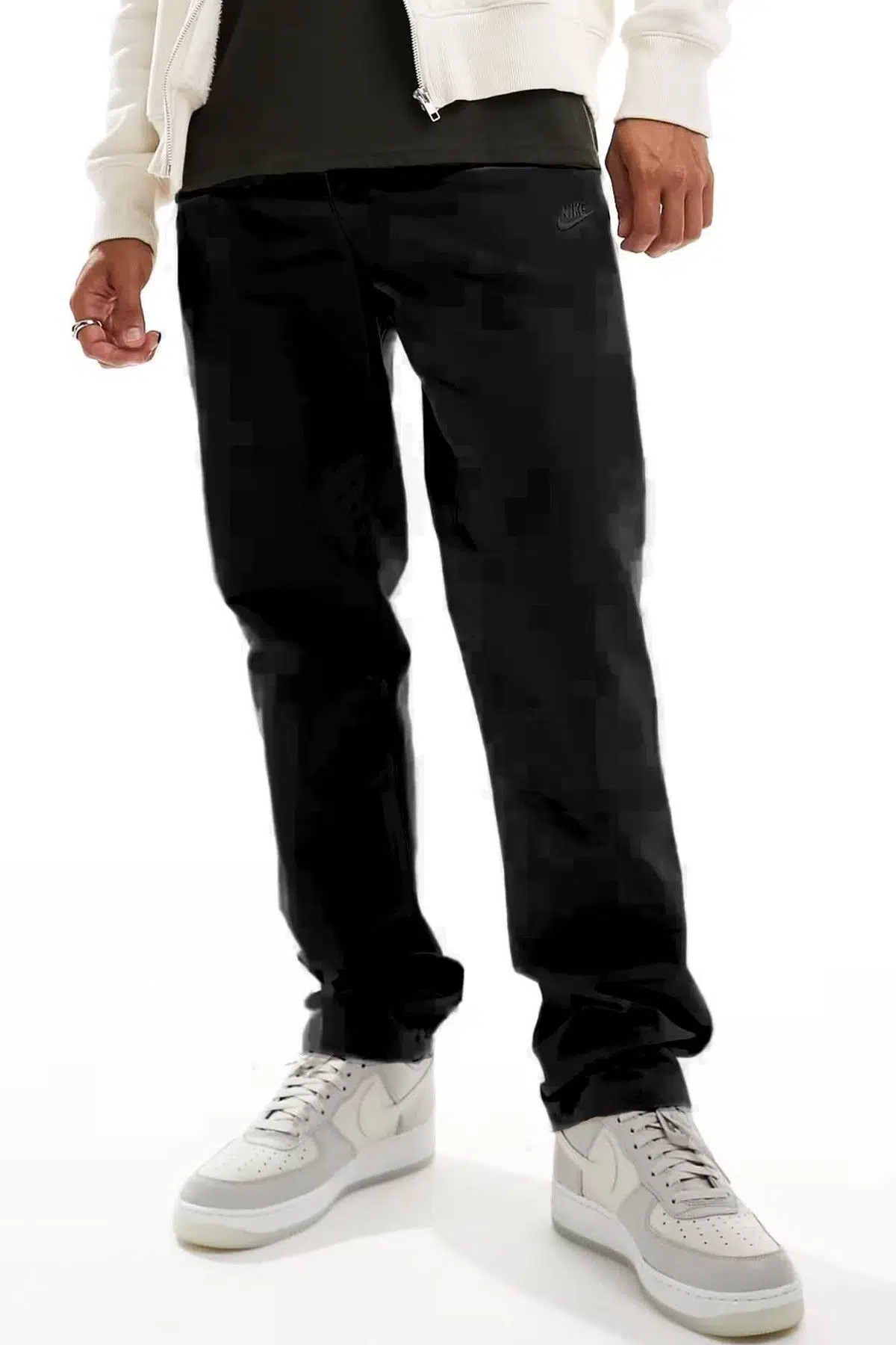 Nike Club Chino Woven Trousers Canvas Pant Erkek Dokuma Canvas Pantalon Siyah