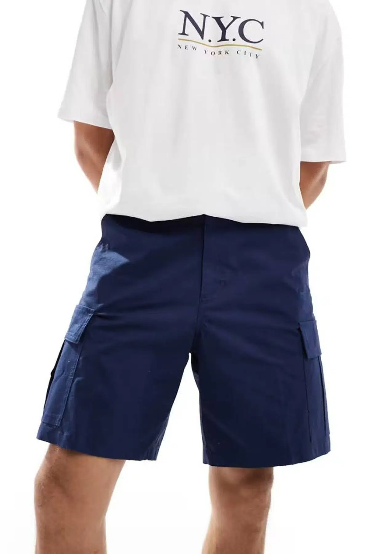 Nike Club Woven Chino Shorts Navy Erkek Dokuma Kanvas Günlük Şort Lacivert