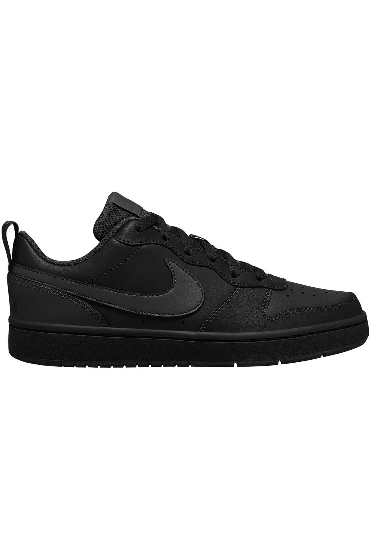 Nike Court Borough Low 2 GS Leather Gerçek Deri Siyah Sneaker