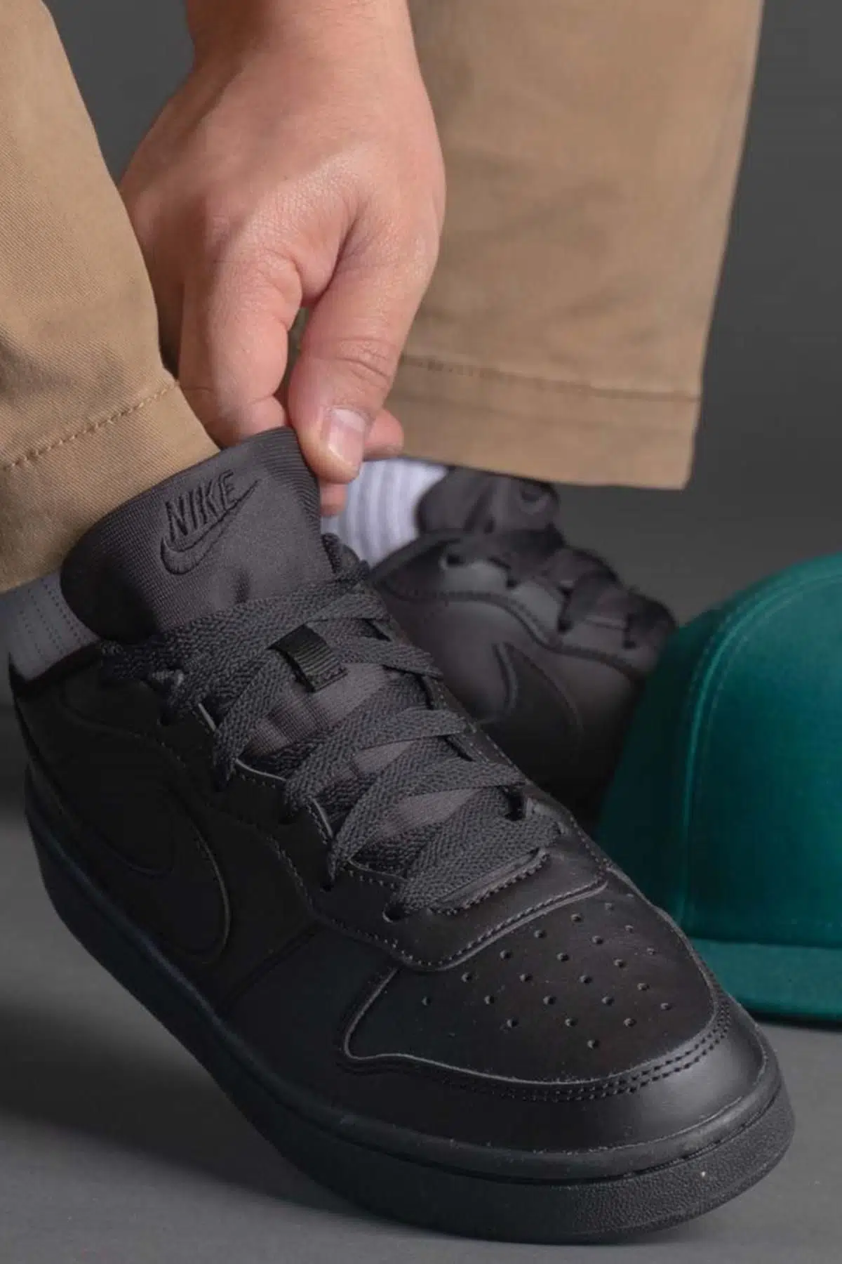 Nike Court Borough Low GS Recraft Siyah Günlük Spor Ayakkabı