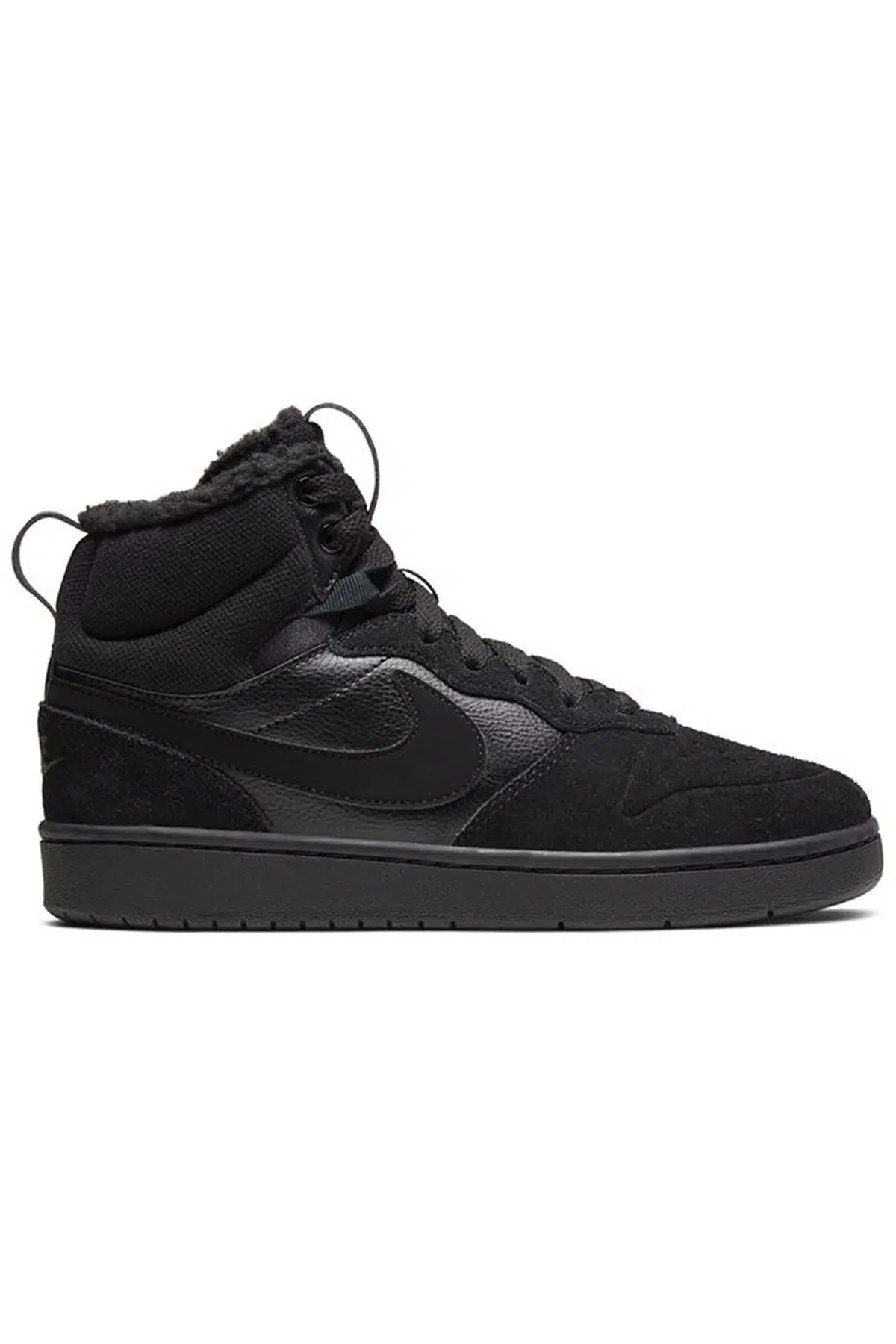 Nike Court Borough Mid Leather Boot Hakiki Deri Bilekli Kışlık Spor Ayakkabı Siyah