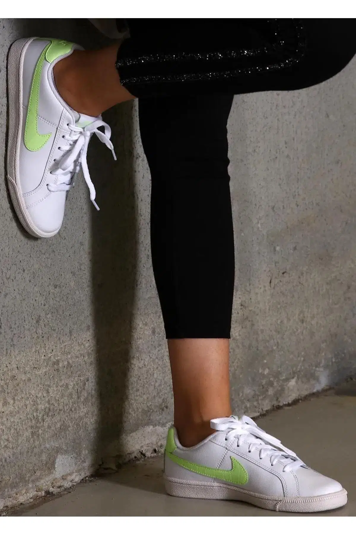 Nike Court Royale Leather Sneaker Hakiki Deri Sneaker Ayakkabı Beyaz Yeşil