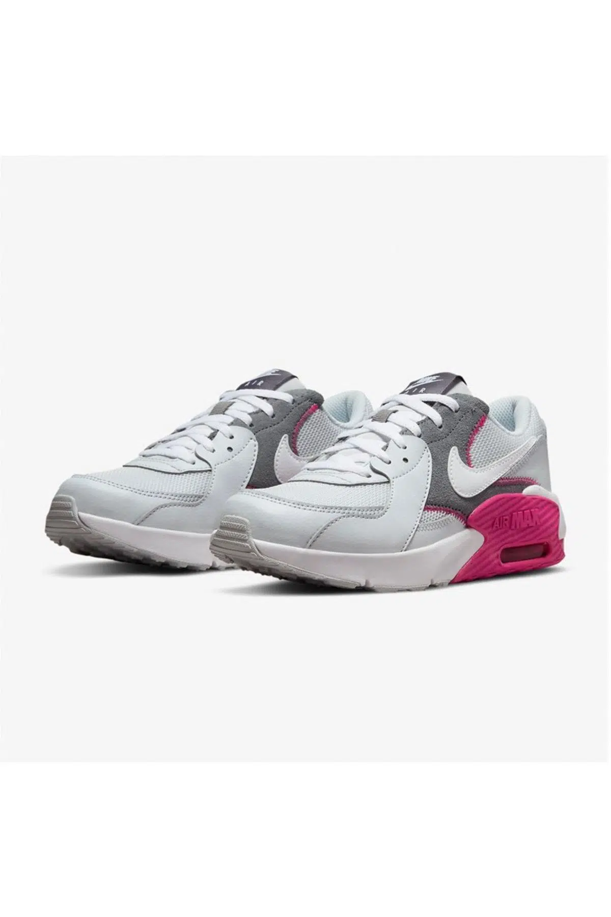 Nike Air Max Excee Lether Sneaker Hakiki Deri Günlük Spor Ayakkabı Beyaz Gri Pembe