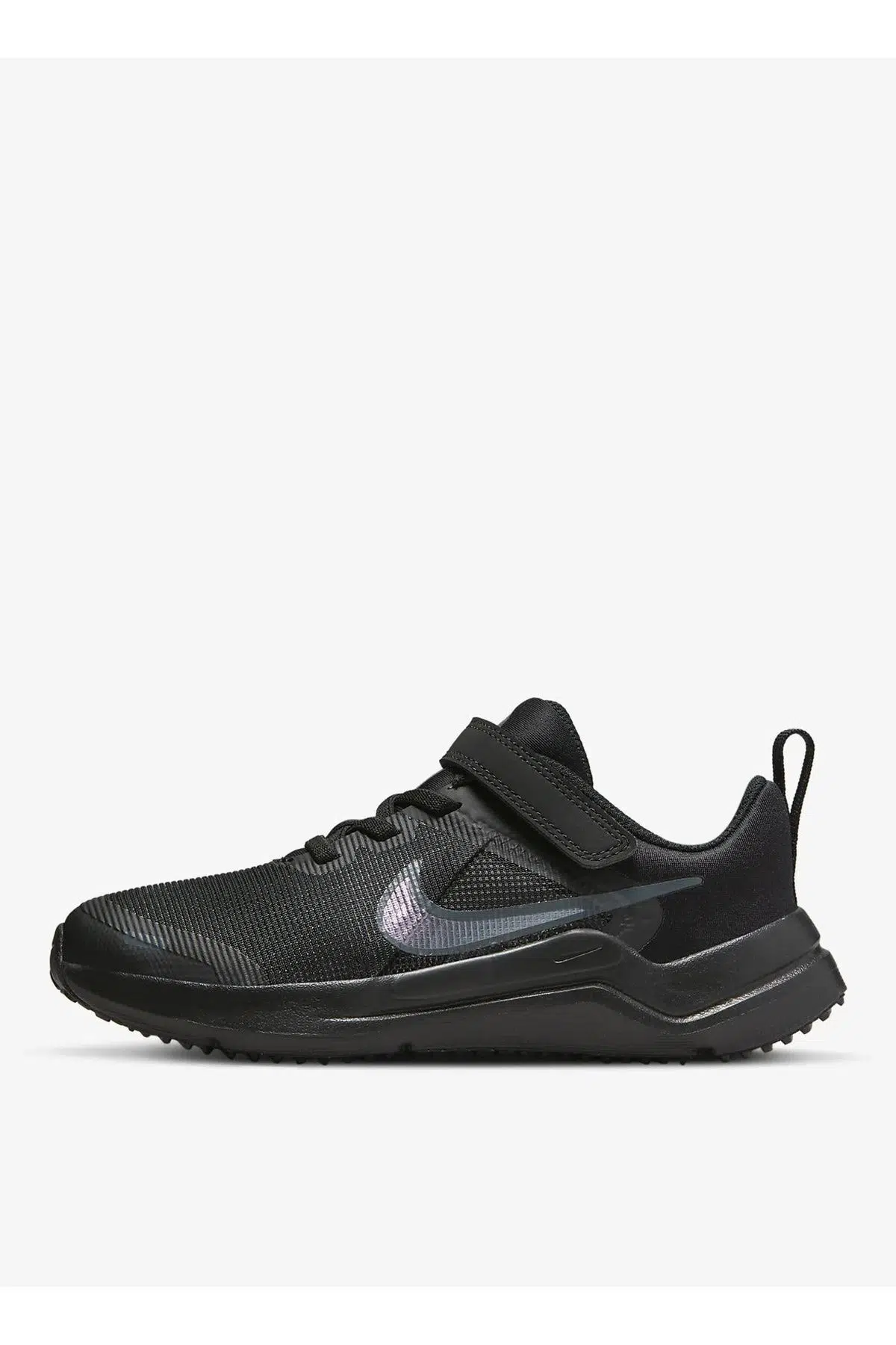 Nike Downshifter 12 Kids Black PSV Kız Çocuk Çırtlı Bantlı Yürüyüş Koşu Ayakkabısı Siyah