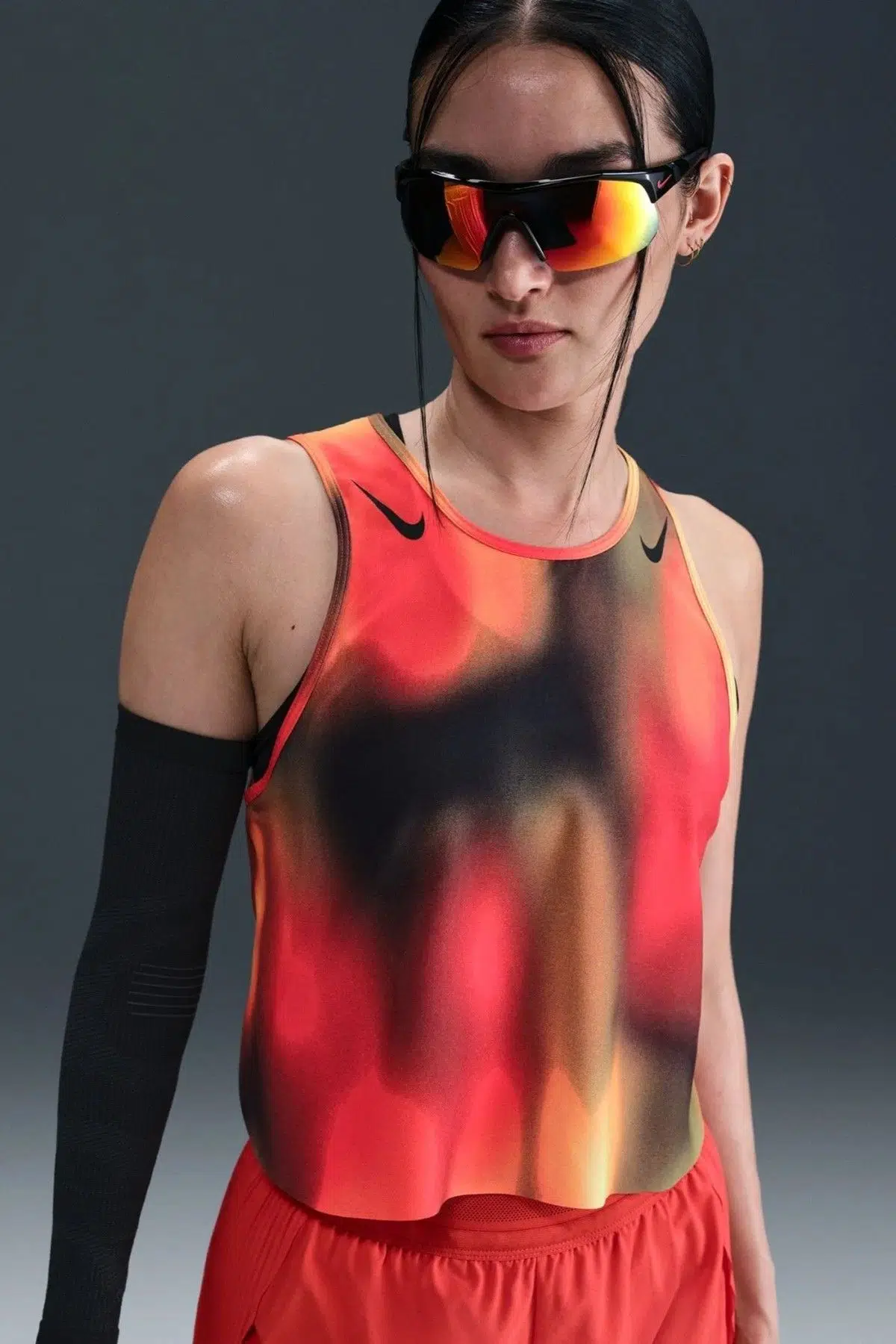 Nike Dri Fit ADV Art Crop Womens Tank Red Kadın Crop Koşu Atleti Kırmızı