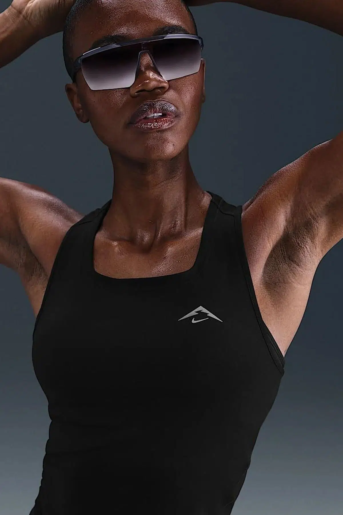 Nike Dri Fit Adv Trail Womens Tank Kadın Koşu Antreman Atleti Siyah