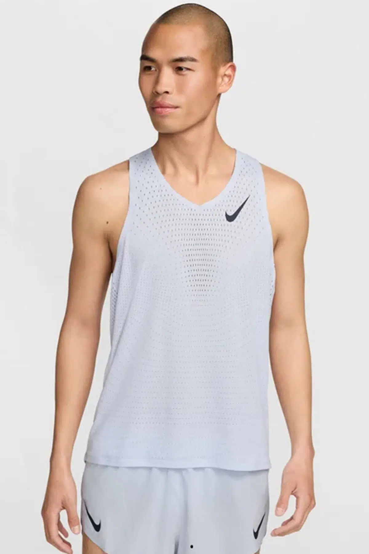 Nike Dri Fit AeroSwift Running ADV Singlet Tank Top Lazer Kesim Koşu Atleti Açık Mavi
