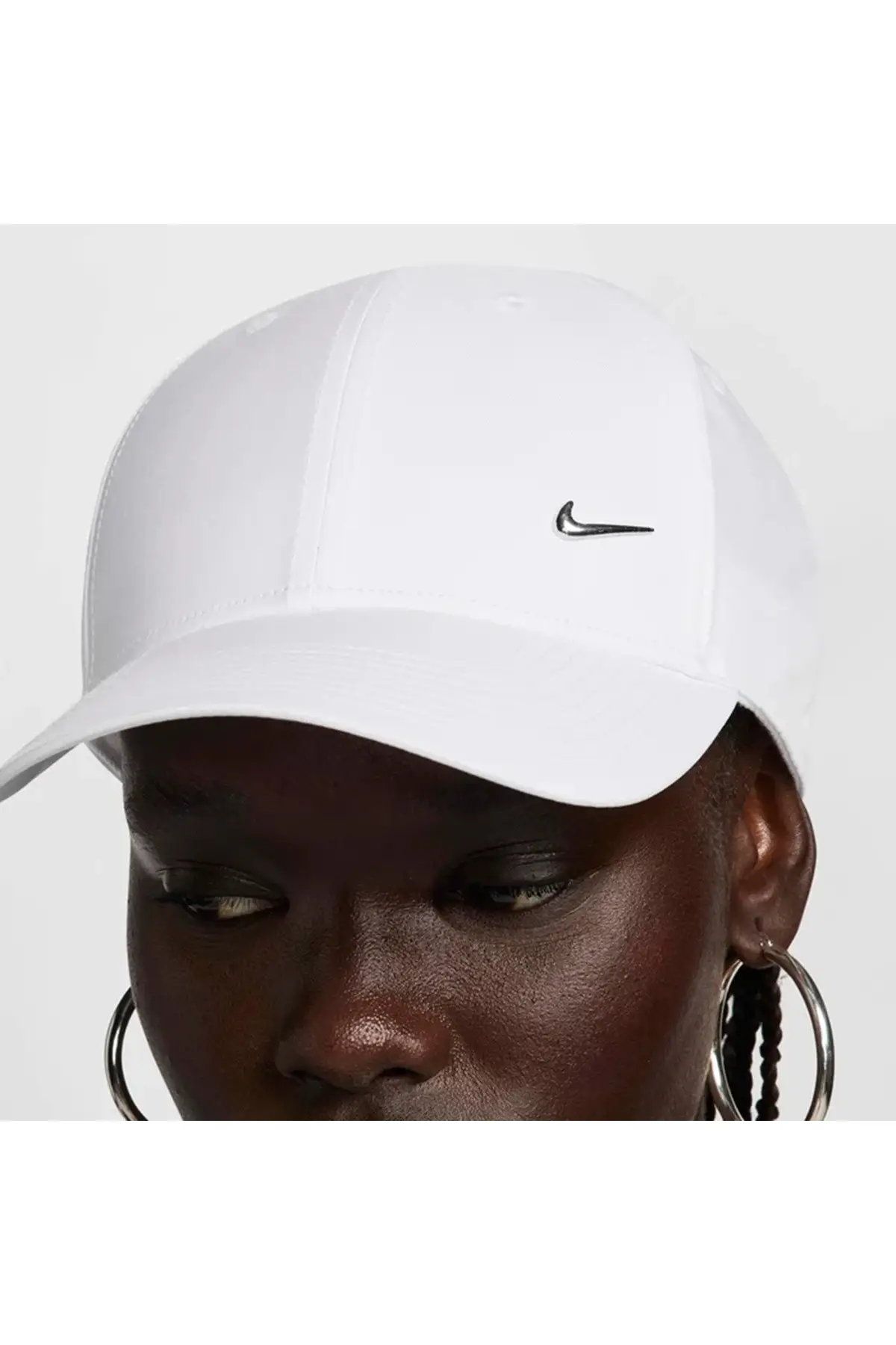 HF6855-100 Nike Dri-Fit Club Cap Metal Swoosh Ayarlanabilir Unisex Şapka Beyaz
