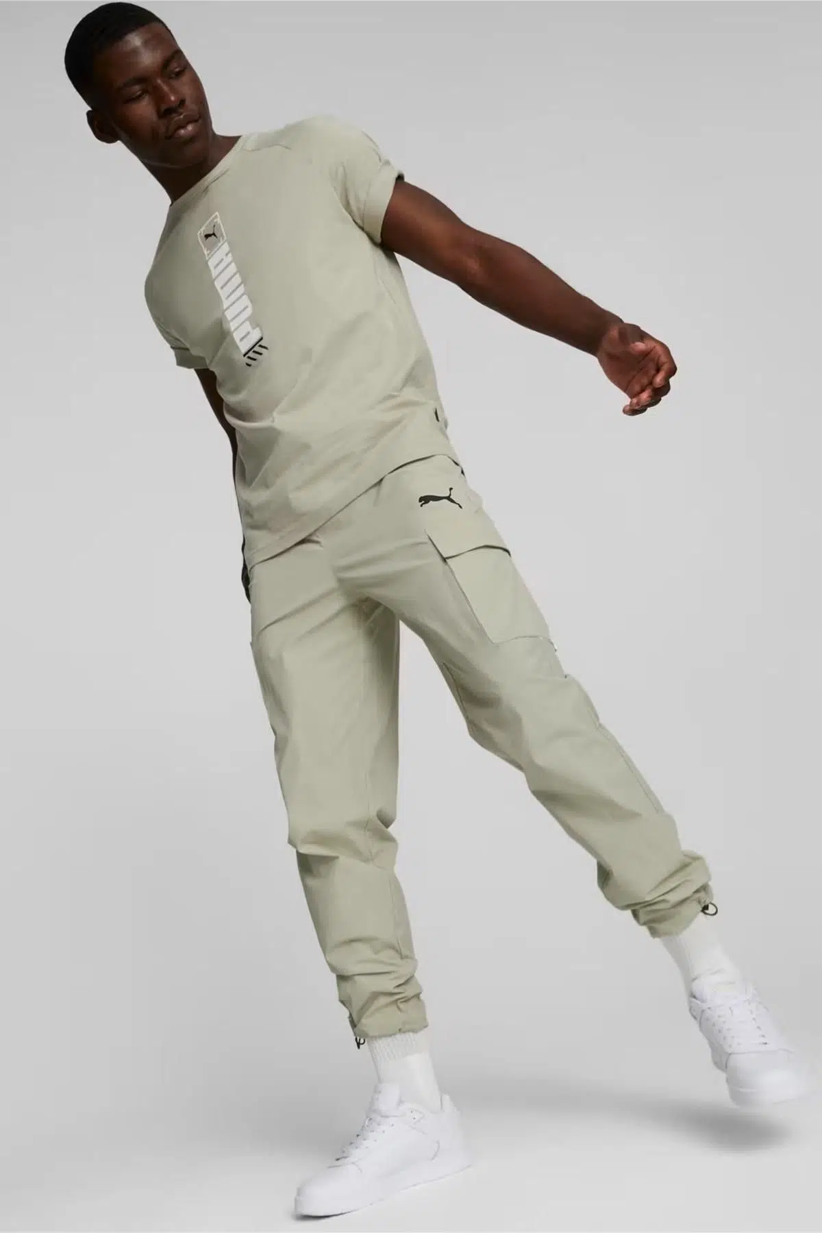 Puma Raincell Yağmur ve Rüzgara Dayanıklı Dokuma Erkek Antreman Eşofman Altı Krem
