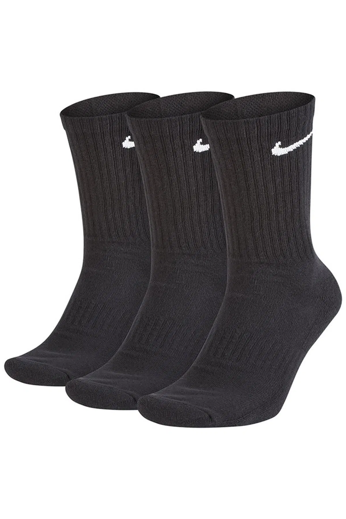 Nike Dri Fit Everyday Cotton Cushioned Crew 3 Pr Siyah Unisex Çorap 3 Çift Siyah
