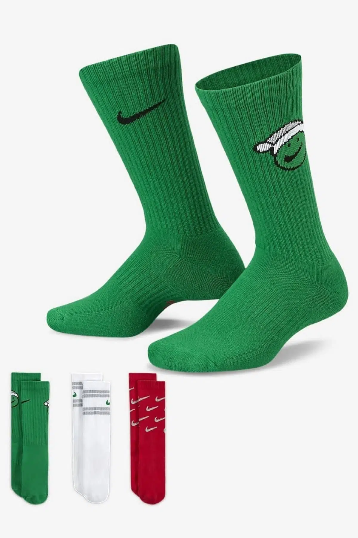 Nike Dri Fit Everyday Smile Noel Holiday 3 Pack 3 lü Unisex Soket Çorap