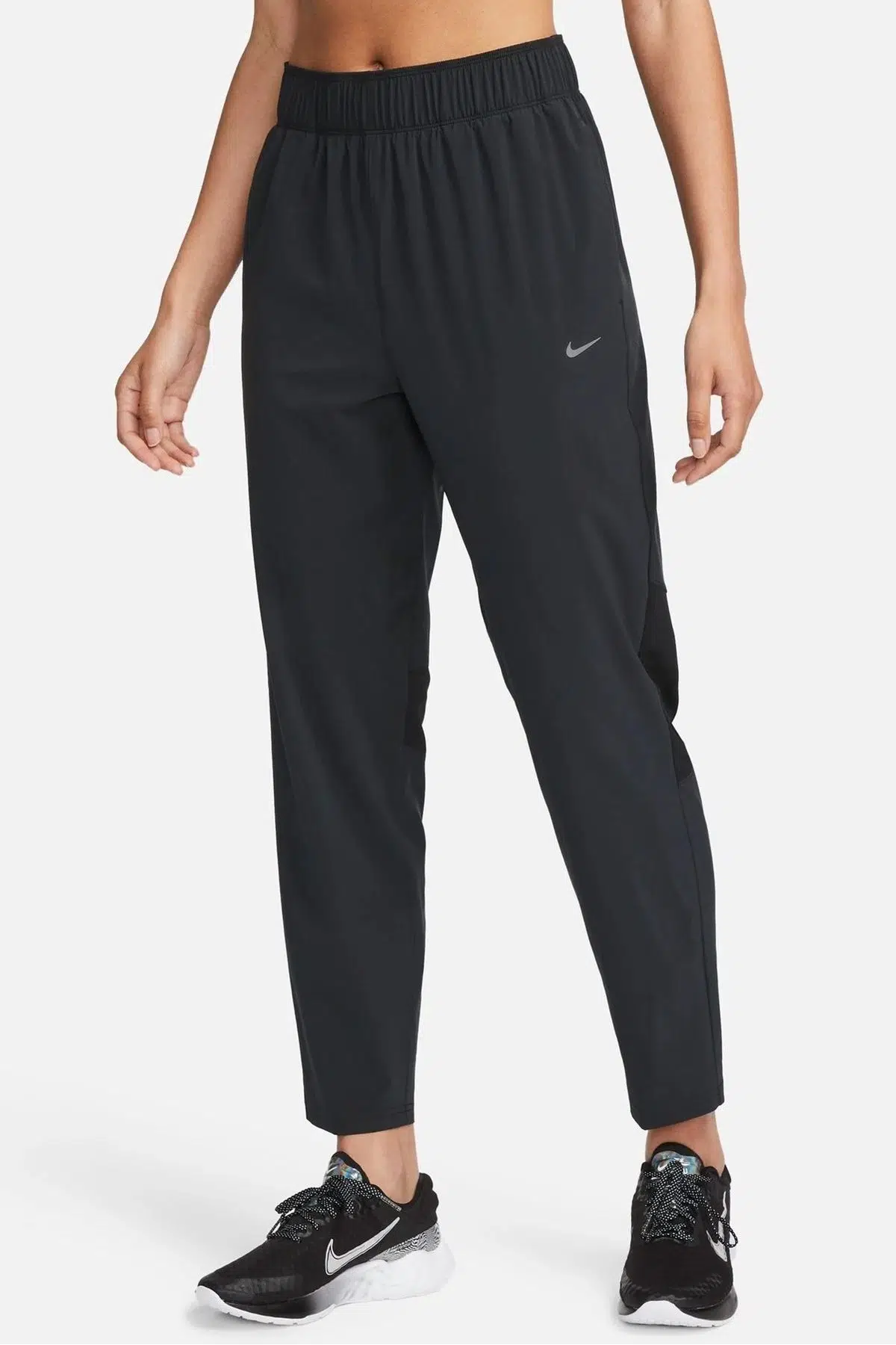 Nike Dri Fit Fast Mid Rise 7/8 Length Running Pant Kadın Reflektörlü Koşu Antrenman Eşofman Altı Açık Siyah