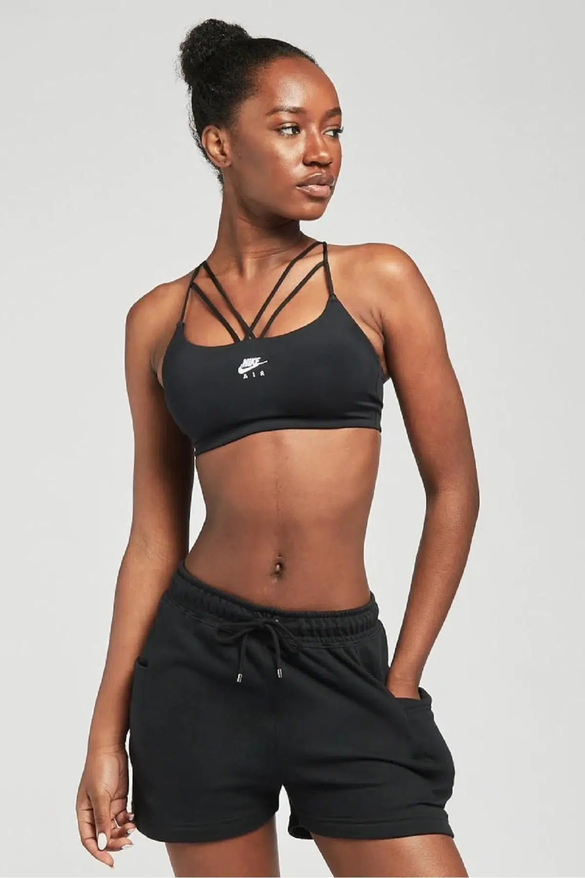 Nike Air Indy Strappy Bra Min. Des. Lghtwght Perf. Askılı Siyah Bra