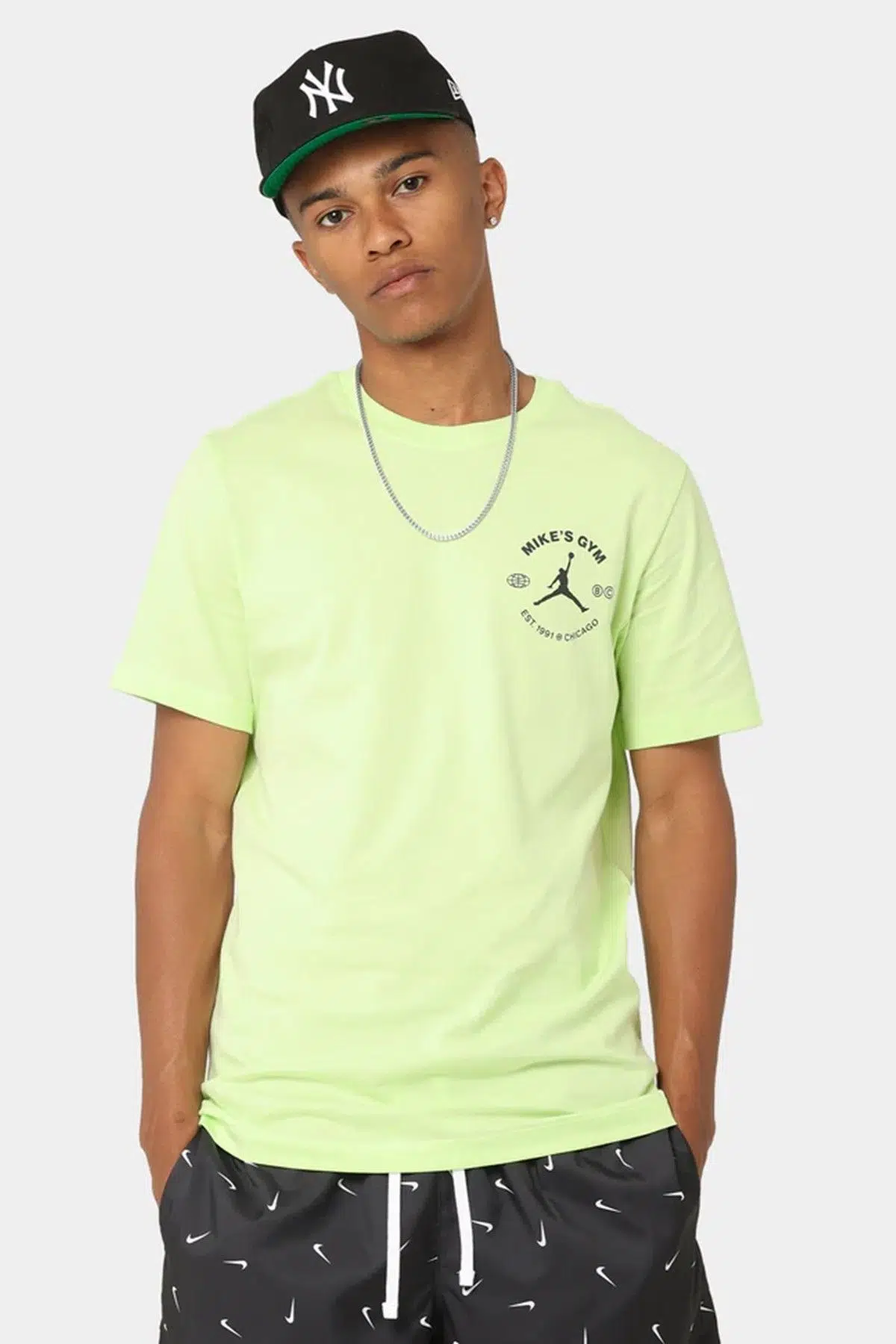 Nike Dri Fit Jordan Sport BC Graphic T-Shirt Grafik Baskılı Erkek Tişört Yeşil