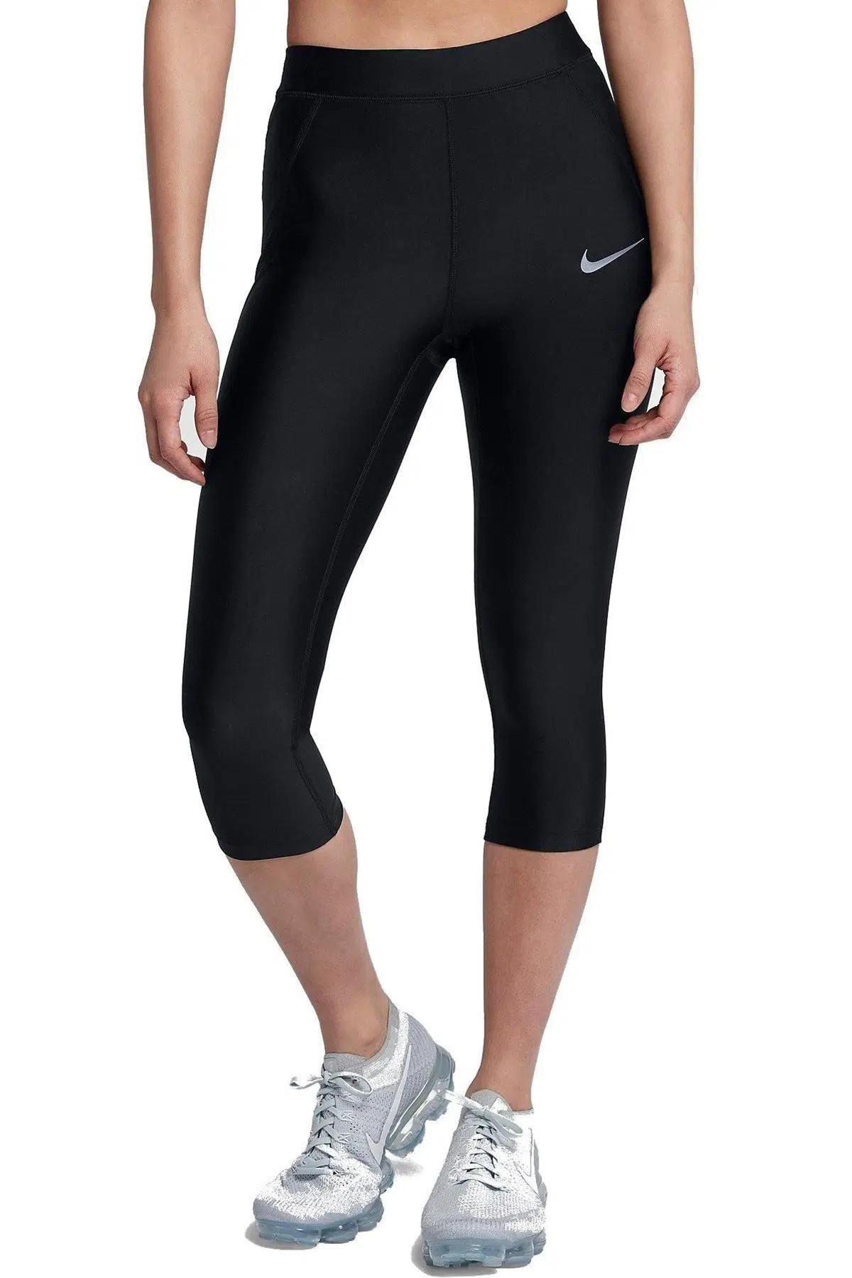 Nike Dri-Fit Running Women's Power Speed Capri Length Tight 2 Cepli ​​Capri Koşu Taytı Siyah