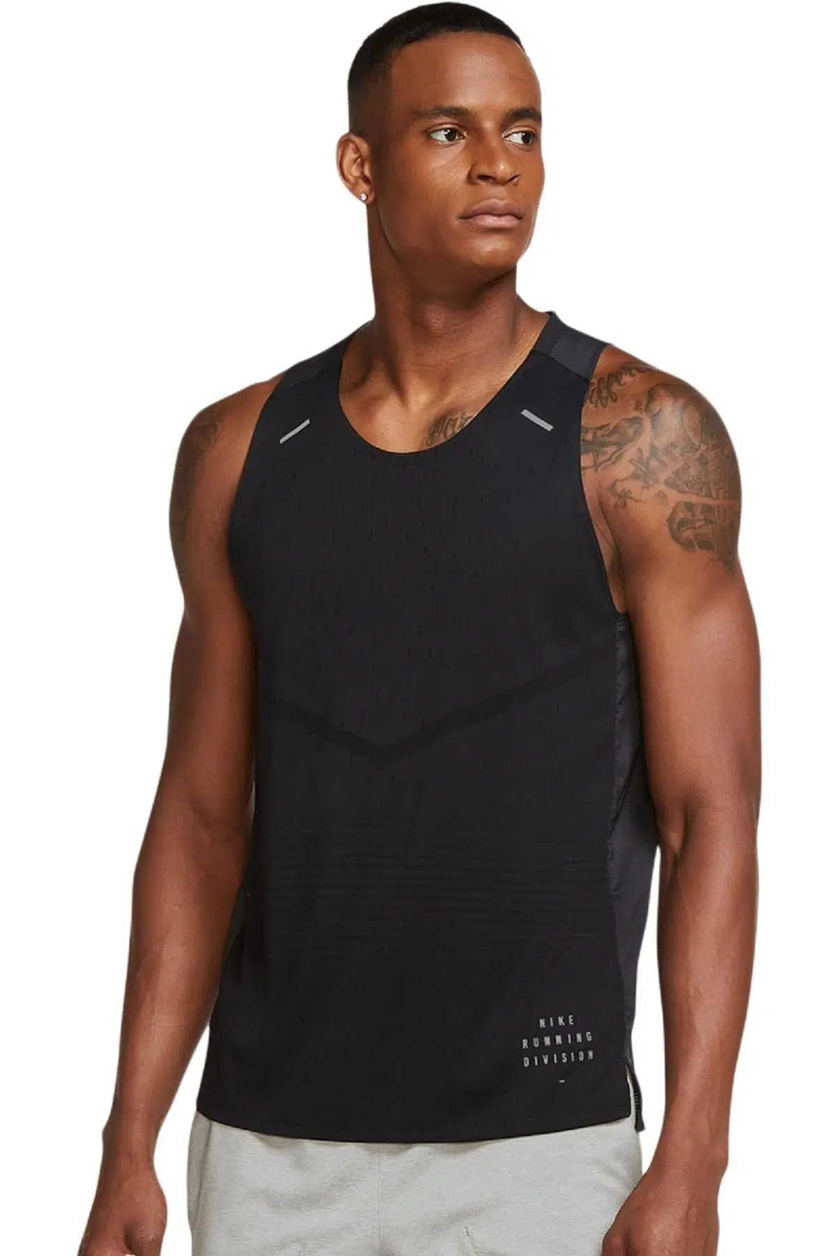Nike Rise 365 Dri-FIT Tank Toparlanır Siyah Spor Atlet