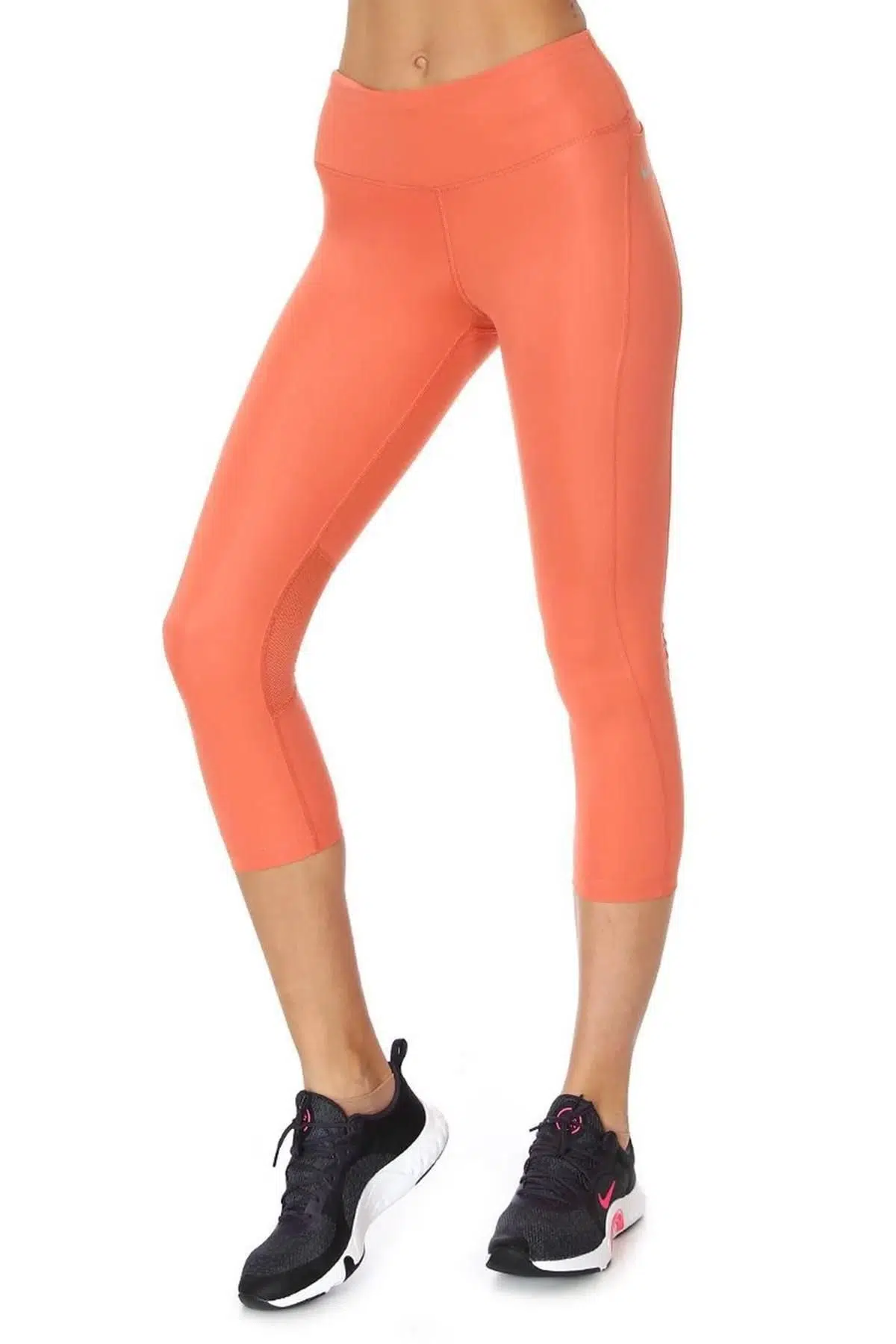Nike Epic Fast Running Leggings Crop 3 Cepli Kadın Kısa Koşu Taytı Turuncu