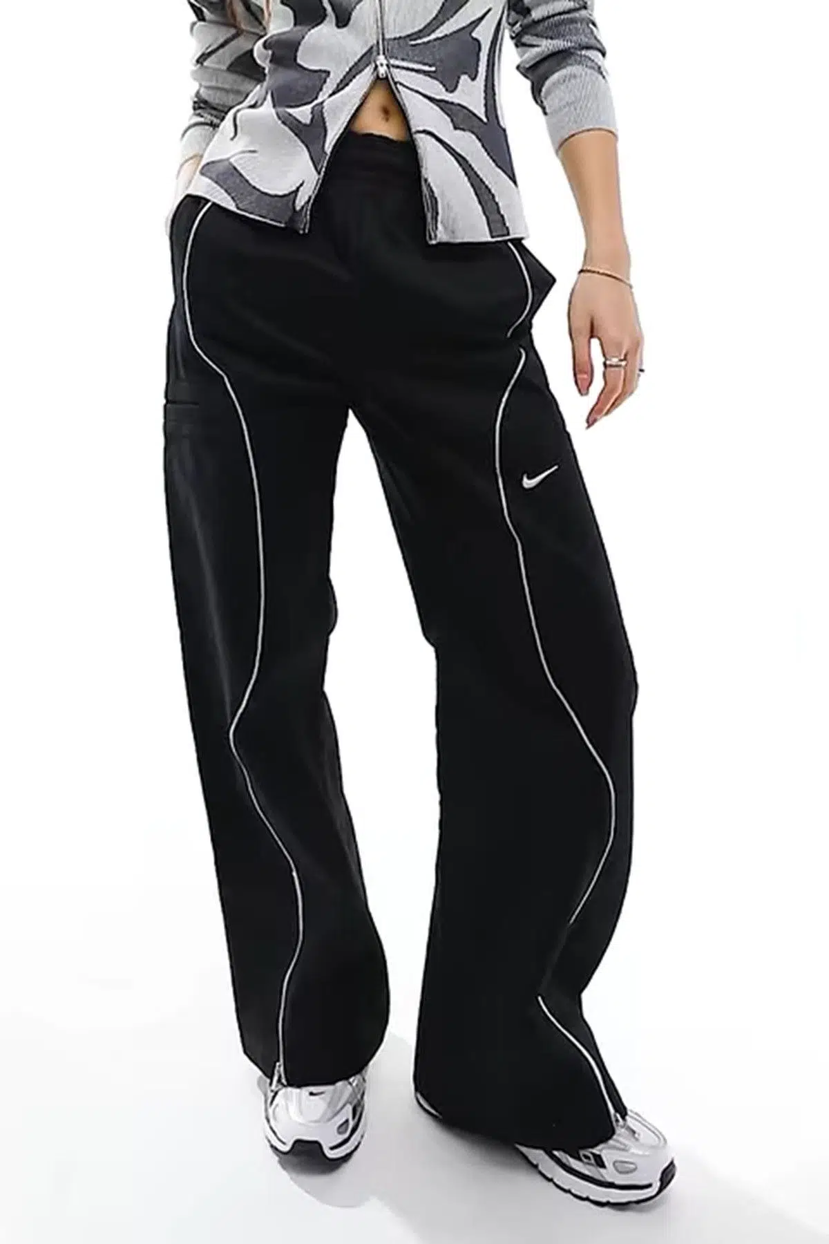 Nike Sportswear High Rise Cotton Pant Kadın Yüksek Bel Eşofman Altı Siyah