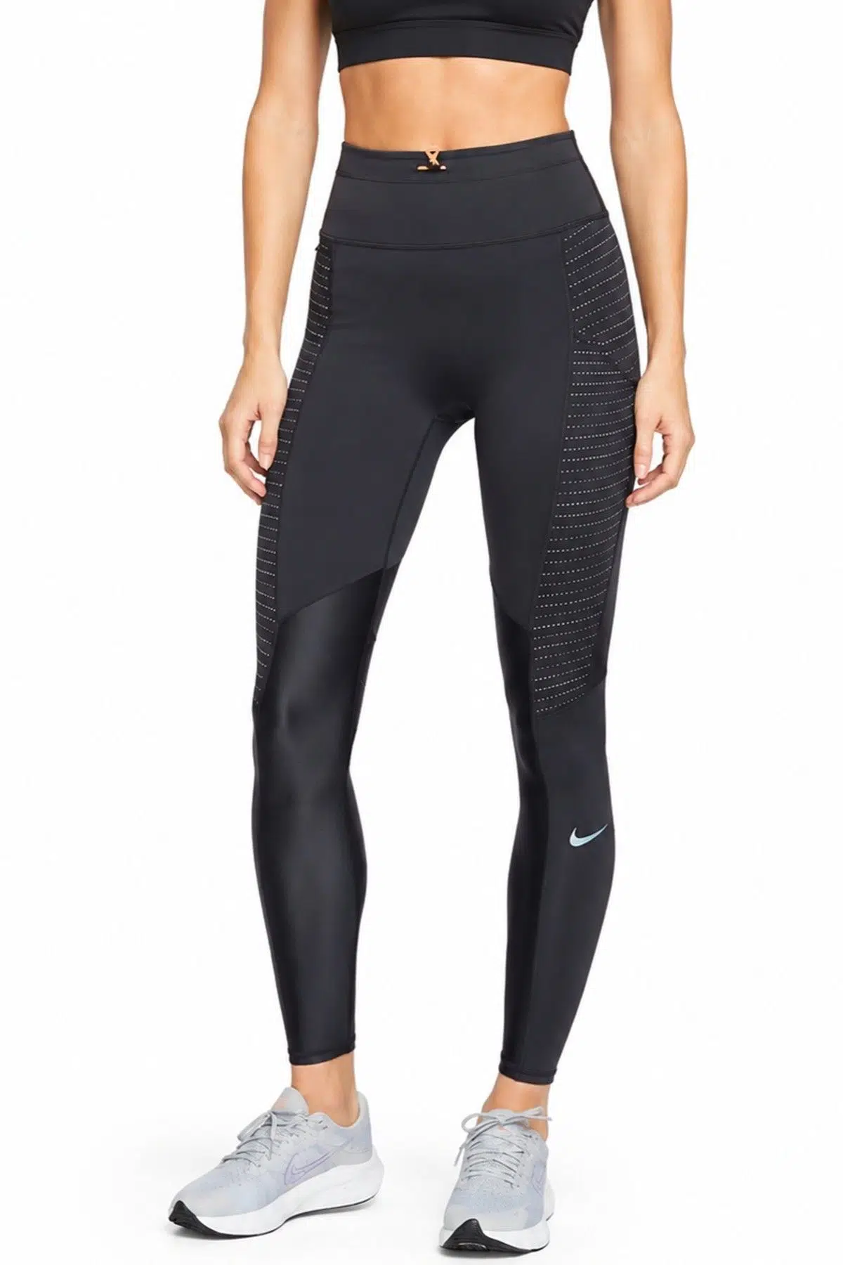Nike Dri Fit Run Division Epic Luxe Reflective Womens Tight 7/8 Reflektörlü Toparlayıcı Kadın Koşu Taytı Siyah