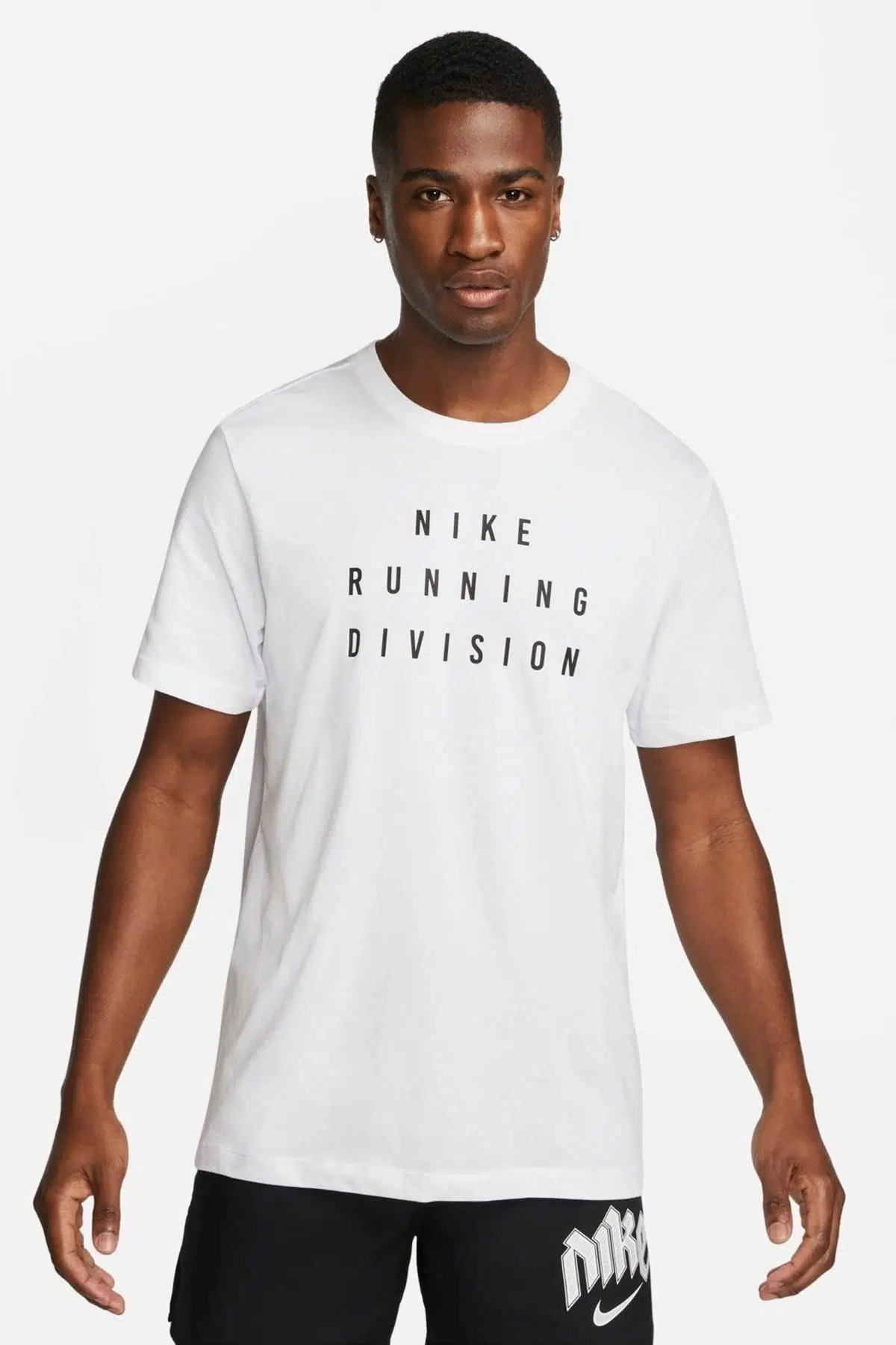 Nike Dri Fit Running Division Men's Tee Erkek Koşu Antrenman Tişörtü Beyaz