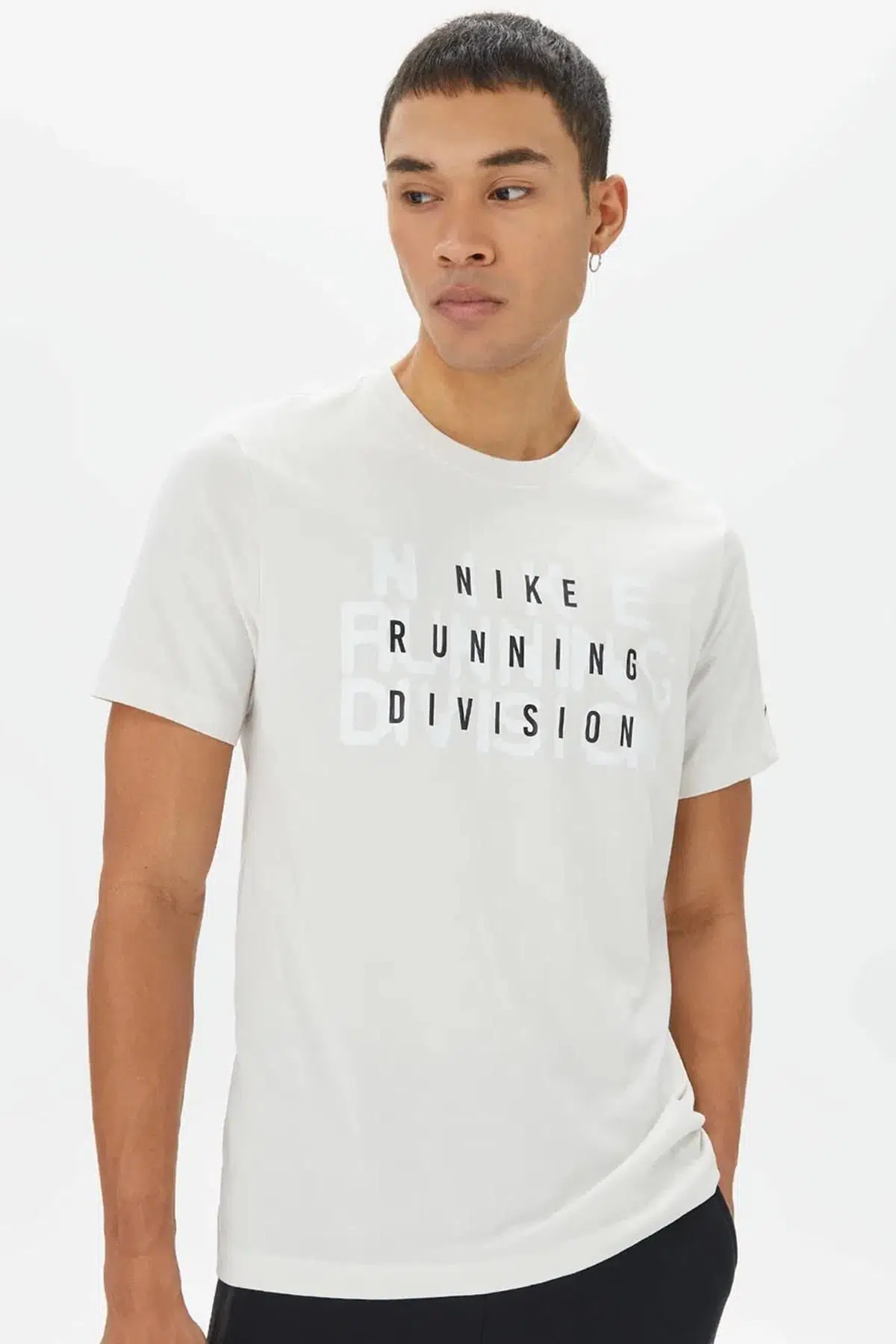 Nike Dri Fit Running Division Men's Tee White Erkek Koşu Antrenman Tişörtü Beyaz 