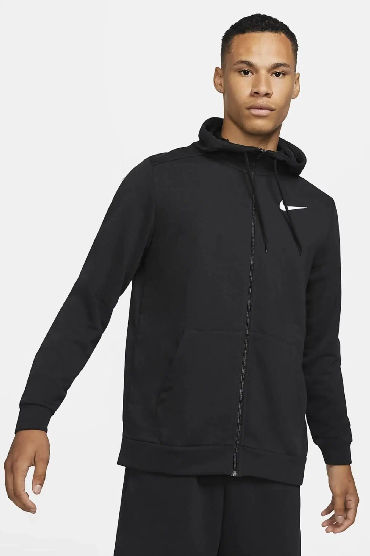 Nike Trainning Dri Fit Mens Full Zip Hoodie Kapüşonlu Fermuarlı Erkek Sweatshirt Siyah