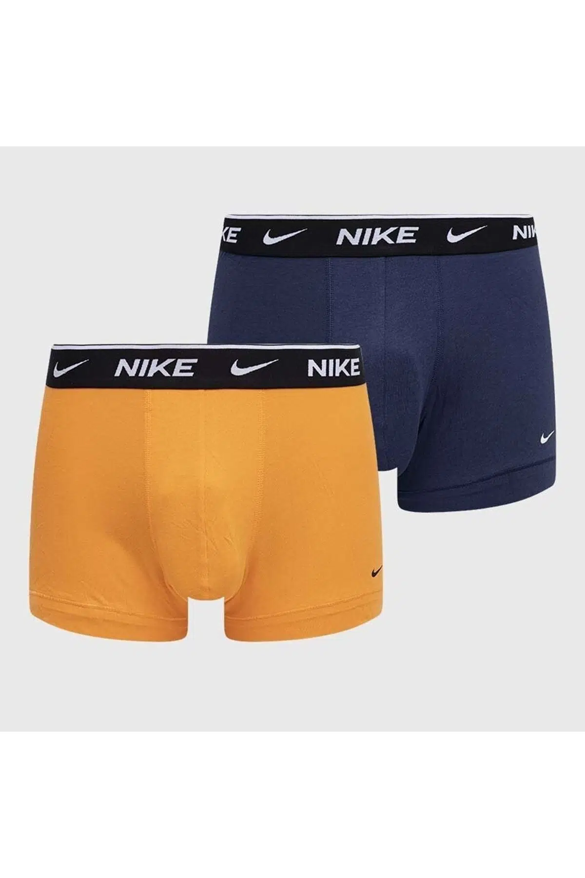 Nike Dri Fit Ultra Stretch 2 Pack Micro 2 li Paket Kısa Boxer Turuncu Lacivert