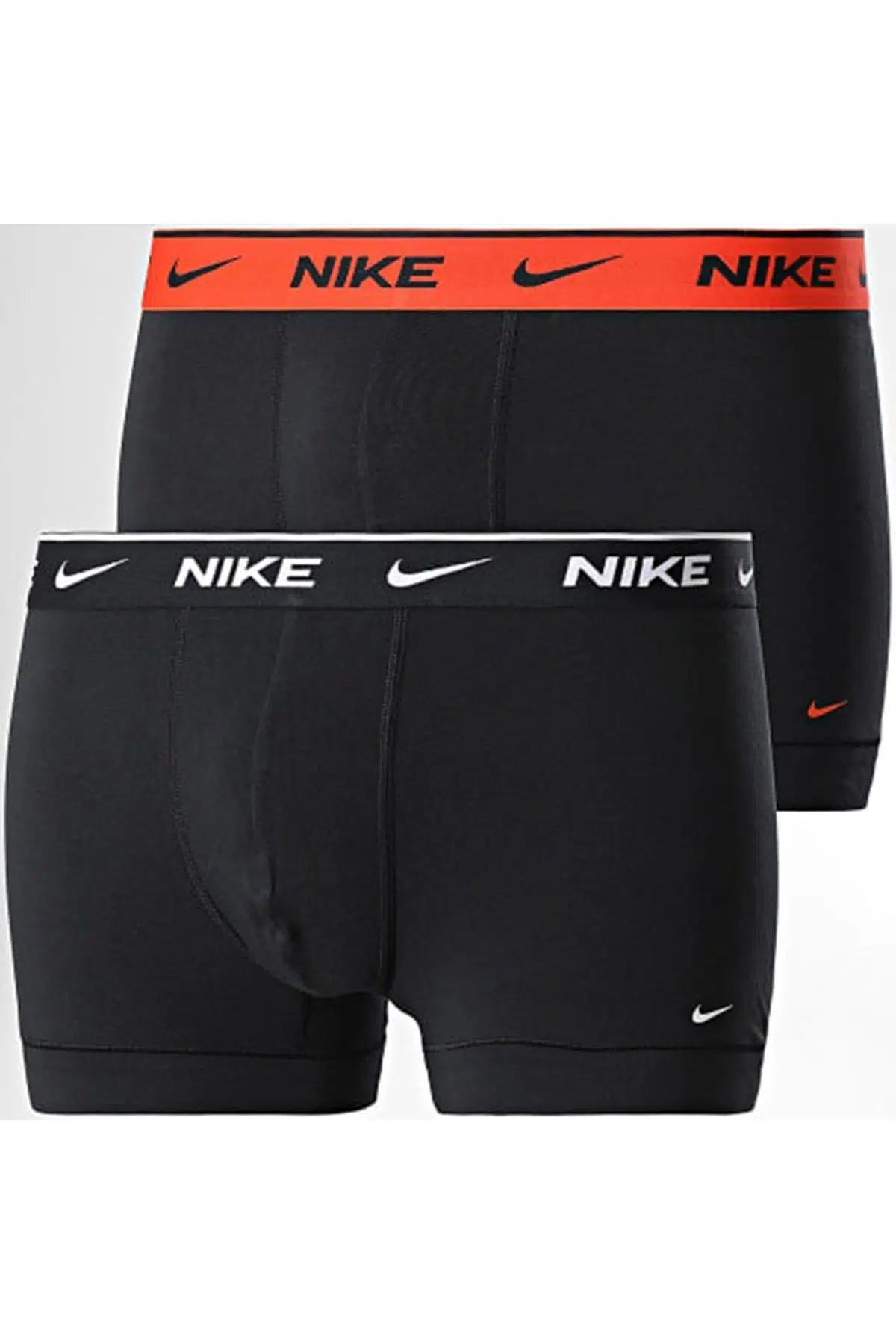Nike Dri Fit Ultra Stretch 2 Pack Micro 2 li Paket Kısa Boxer Siyah 2 Renk Bantlı