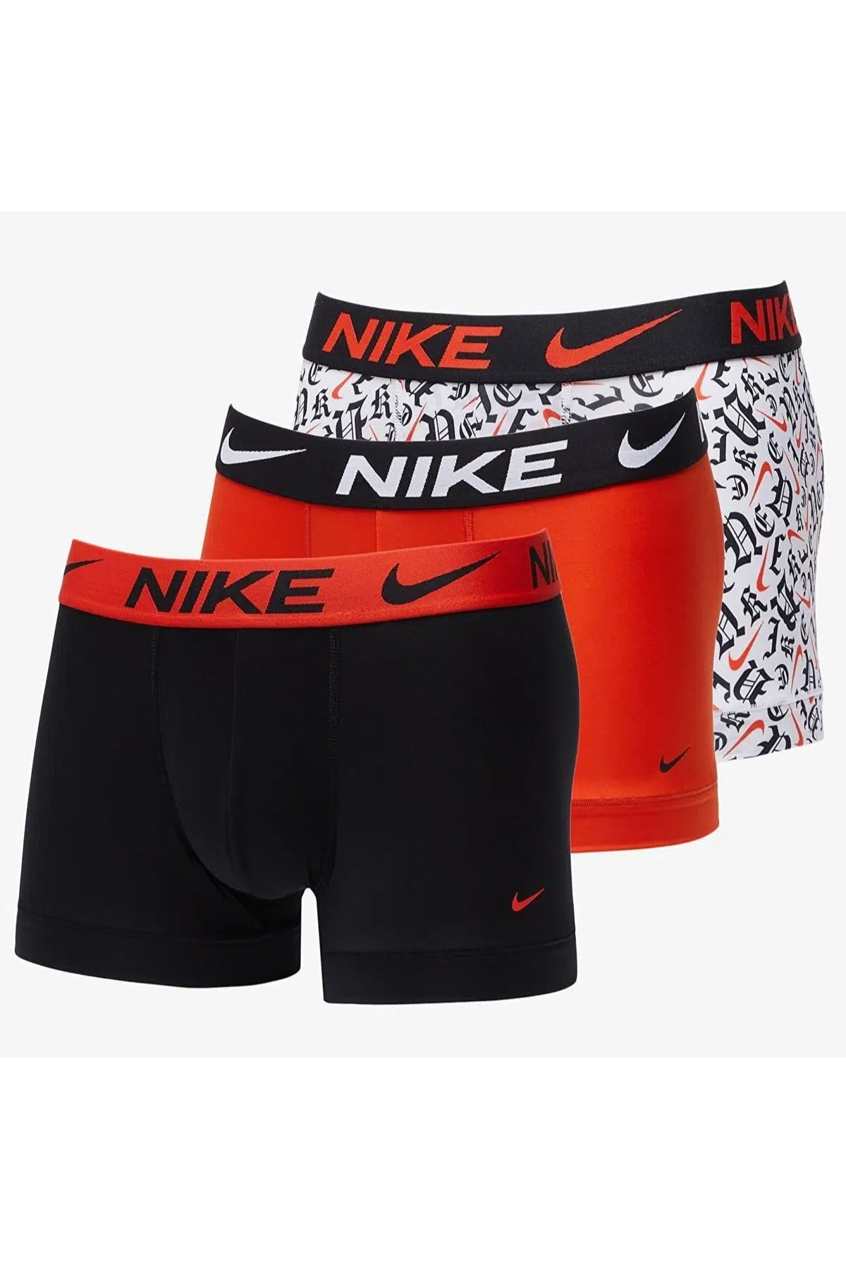 Nike Dri Fit Ultra Stretch 3 Pack Micro 3 lü Paket Kısa Boxer Siyah Kırmızı Beyaz