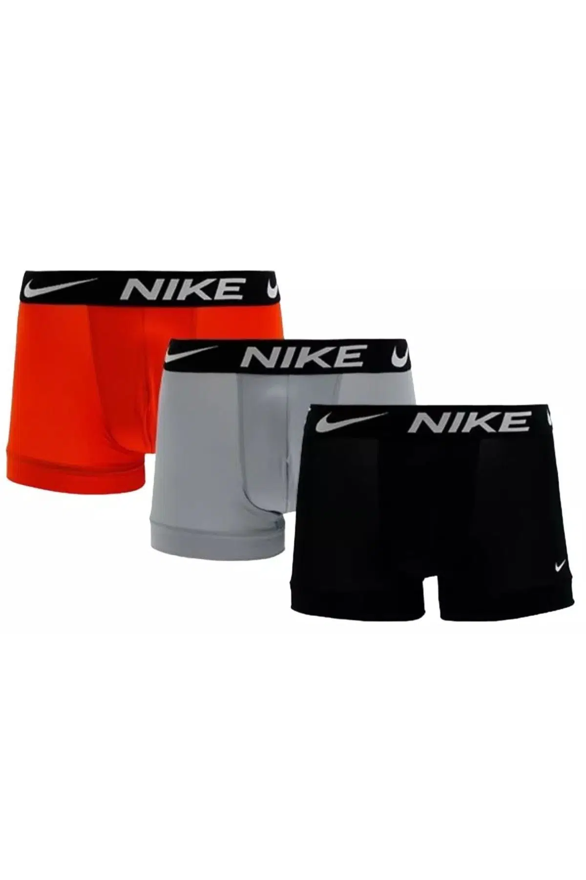 Nike Dri Fit Ultra Stretch 3 Pack Micro 3 lü Paket Kısa Boxer Siyah Kırmızı Gri
