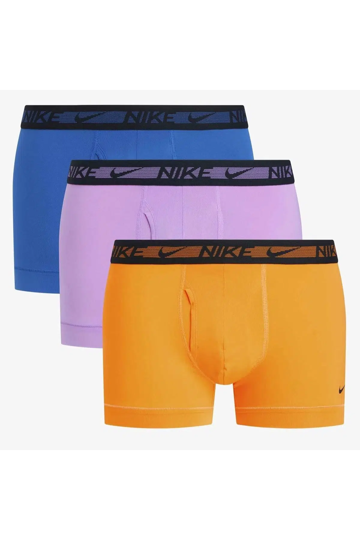 Nike Dri Fit Ultra Stretch 3 Pack Micro 3 lü Paket Kısa Boxer Turuncu Mavi Lila