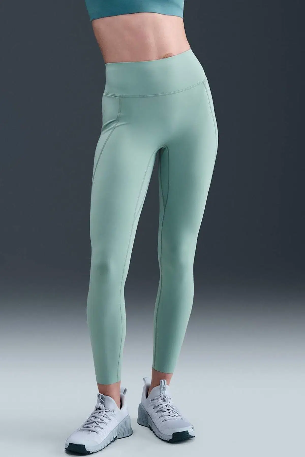 Nike Dri Fit Universa HR 7/8 Tight Light Green Yüksel Bel Sıkılaştırıcı Kadın Antreman Taytı Açık Yeşil HQ6813-017