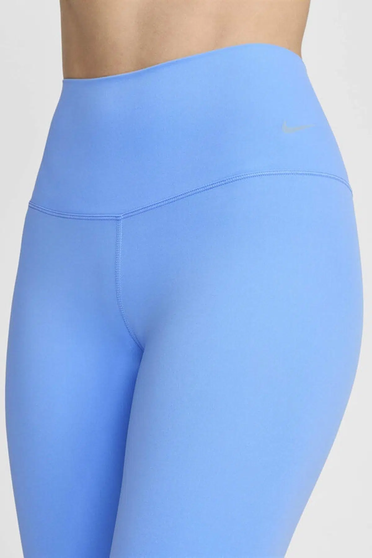 Nike Dri Fit Zenvy Gentle Support High Waisted 7/8 Leggings Kadın Yüksek Bel İç Cepli Spor Tayt Mavi