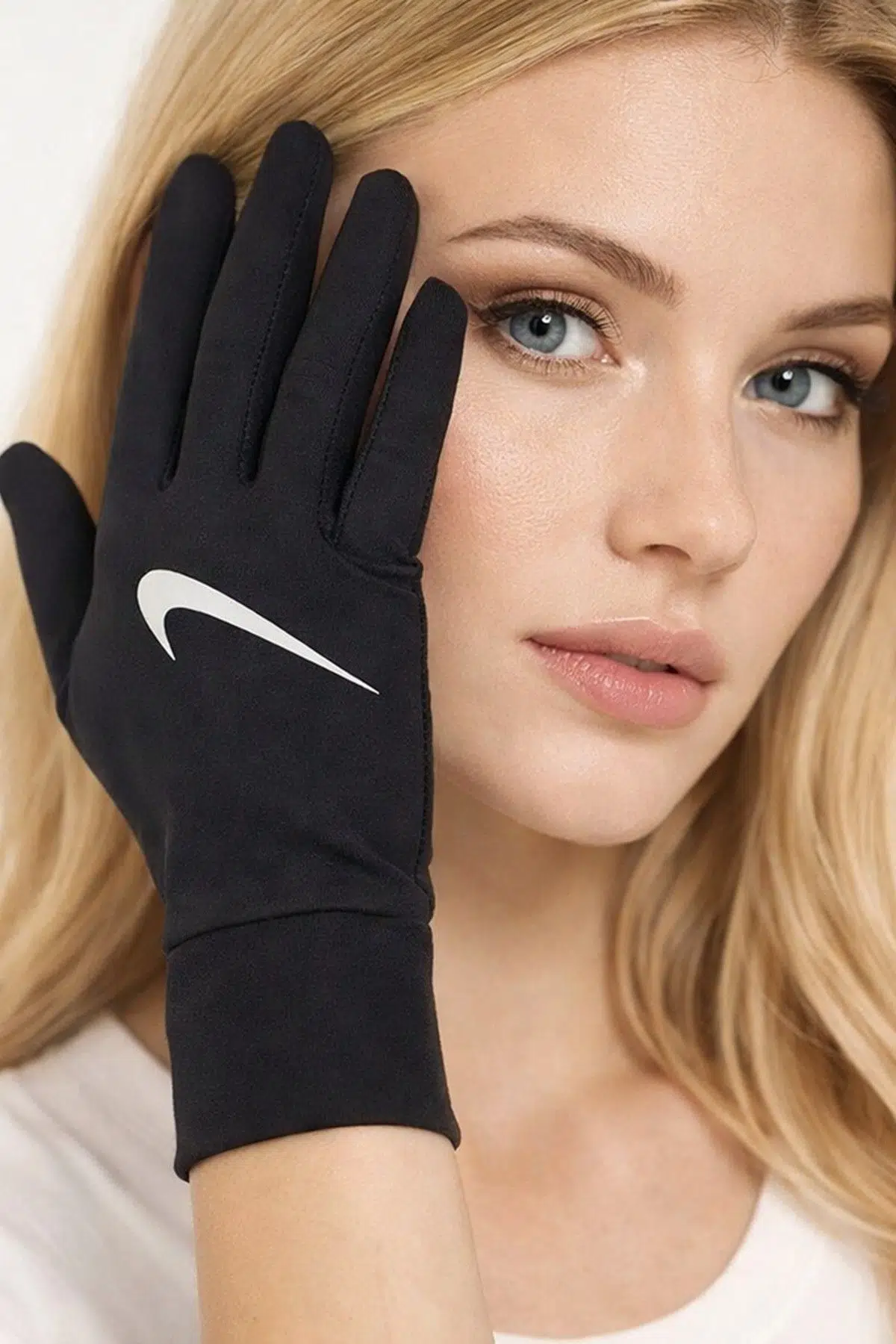 Nike Dry Lightweight Womens Gloves Reflektörlü Dokunmatik Uyumlu Spor Eldiveni Siyah