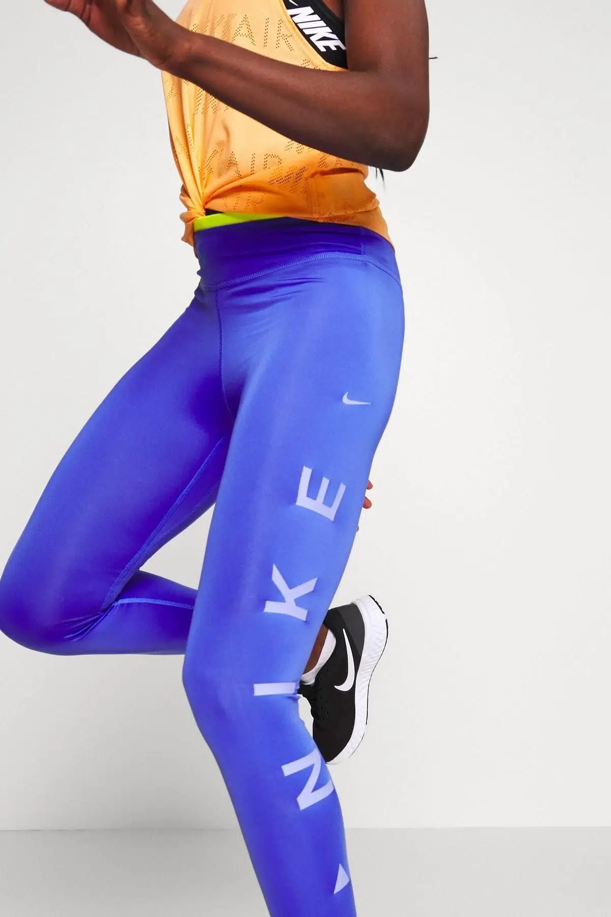 Nike Dry Performance One Tight Fit Blue Big Logo 7/8 Boy