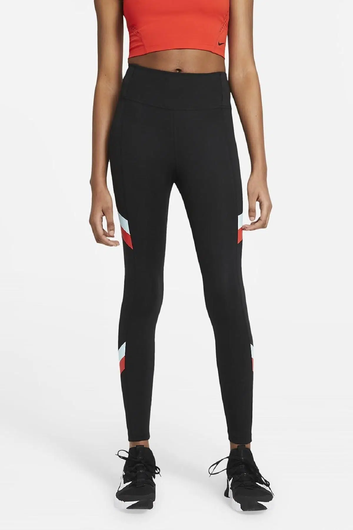 Nike Dry Performance One Tight Renk Bloklu Çizgili 7/8 Kadın Taytı