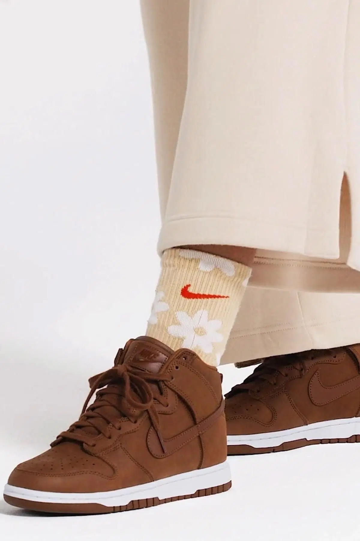 Nike Dunk High PRM MF Leather Sneaker Hakiki Deri Bilekli Kahverengi Günlük Spor Ayakkabı