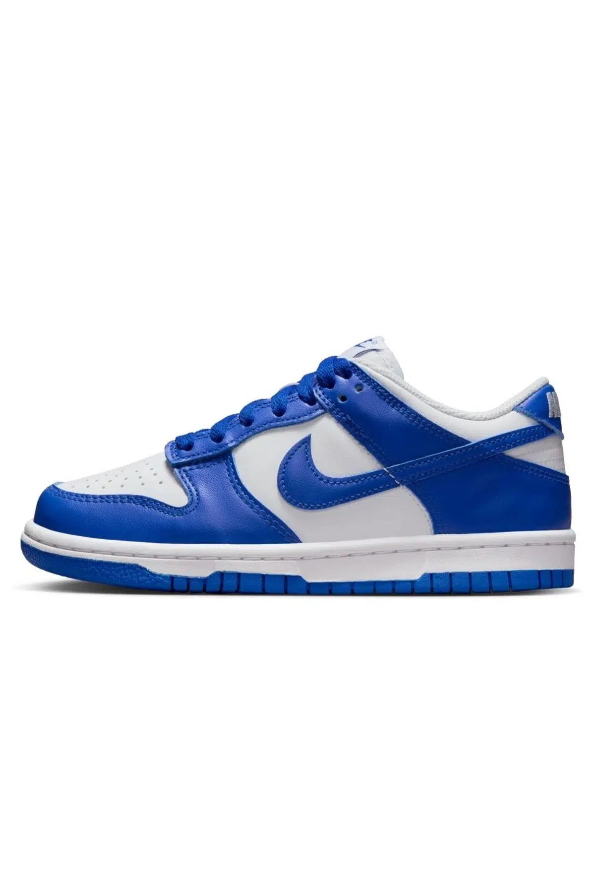 Nike Dunk Low GS Leather Unisex Sneaker Hakiki Deri Günlük Spor Ayakkabı Beyaz Mavi