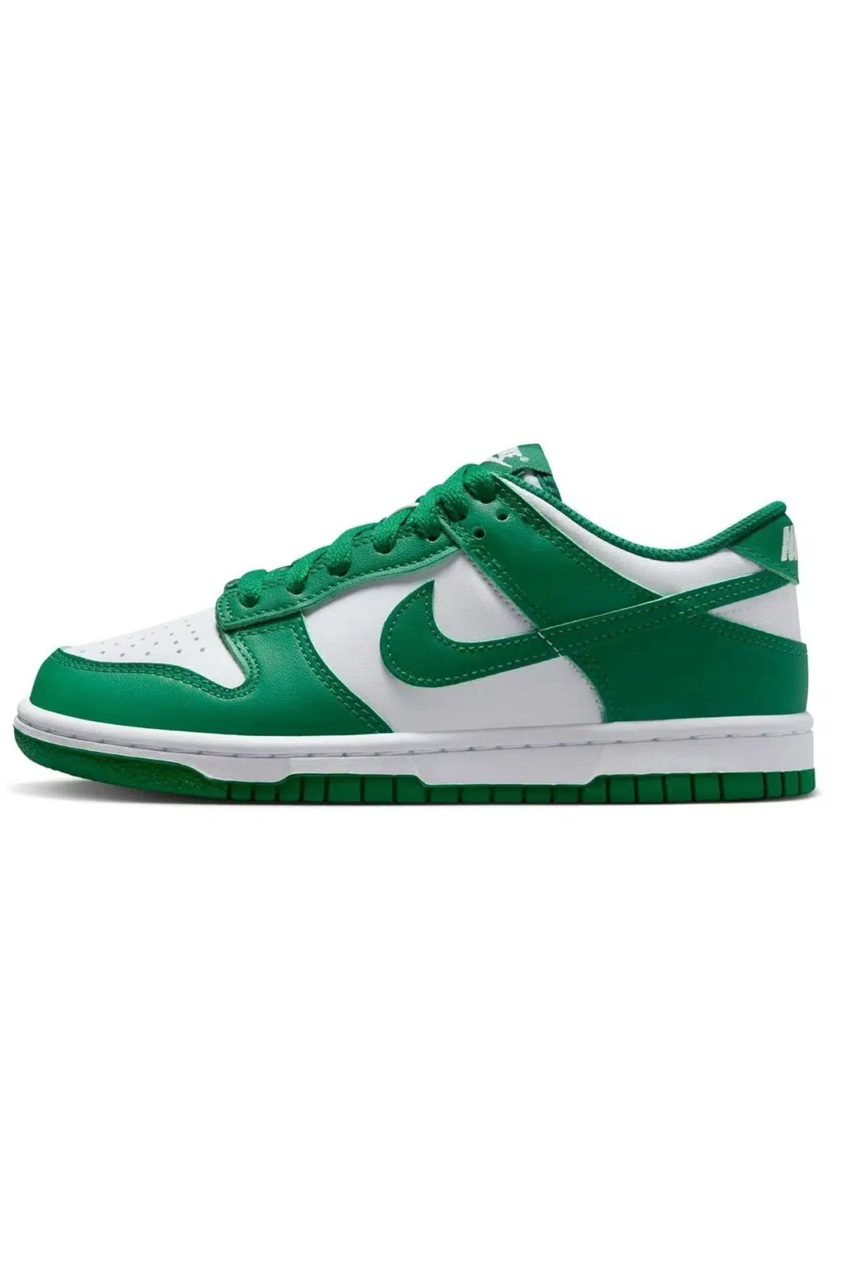 Nike Dunk Low GS Leather Unisex Sneaker Hakiki Deri Günlük Spor Ayakkabı Beyaz Yeşil