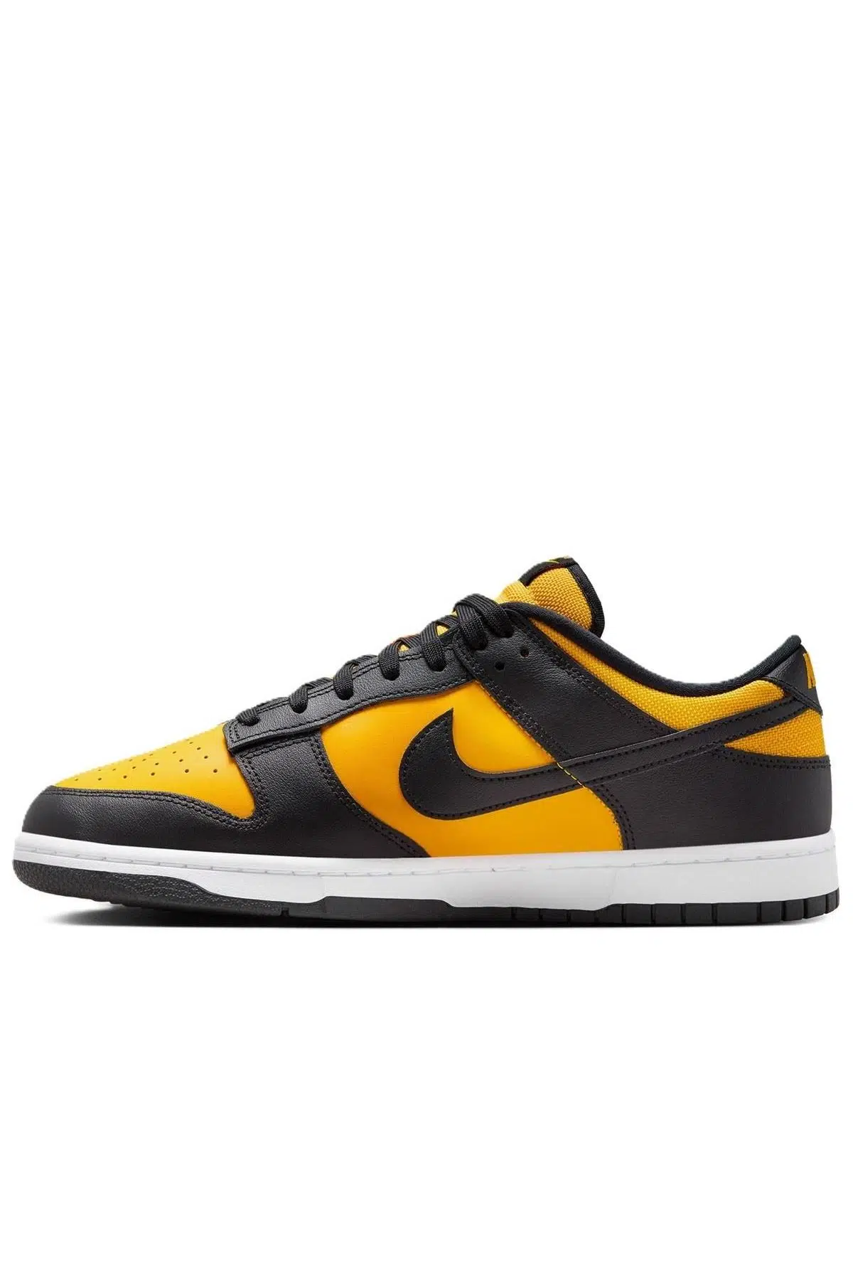 Nike Dunk Low Leather Mens Sneaker Hakiki Deri Sarı Siyah Günlük Spor Ayakkabı