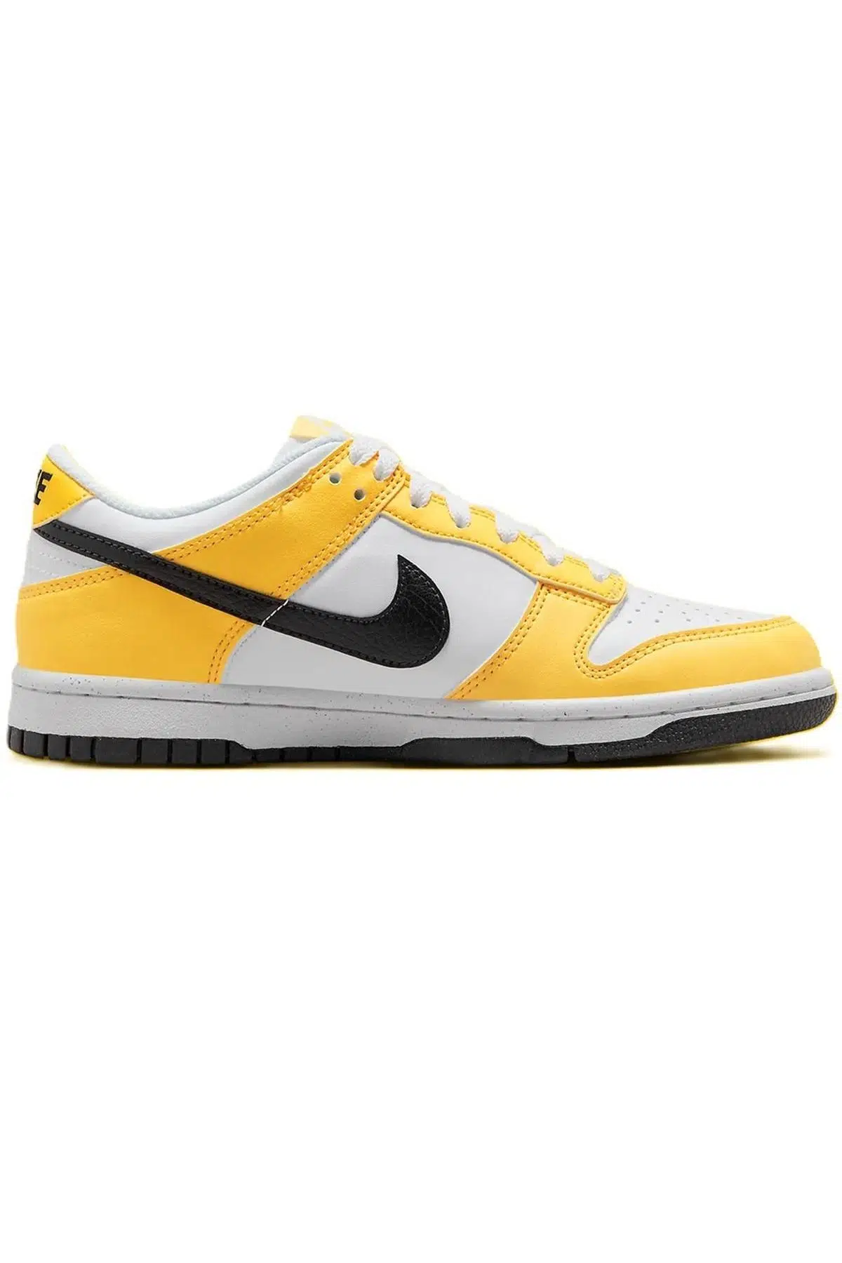 Nike Dunk Low NN GS Leather Unisex Sneaker Hakiki Deri Beyaz Sarı Günlük Spor Ayakkabı