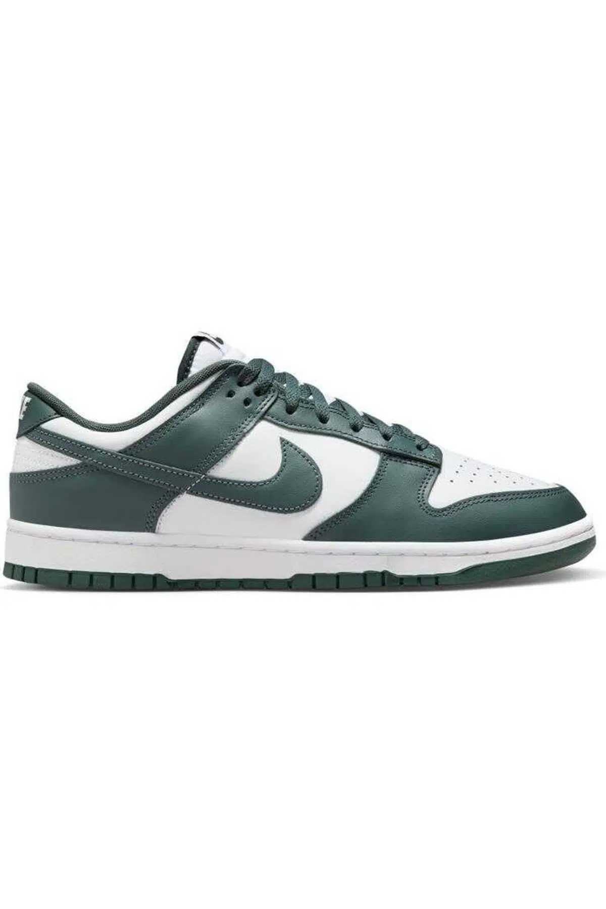 Nike Dunk Low Retro Leather Unisex Sneaker Hakiki Deri Günlük Spor Ayakkabı Beyaz Yeşil